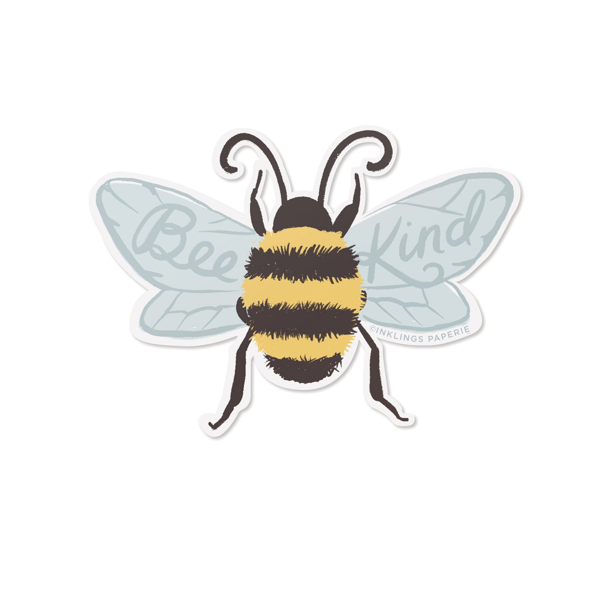 Bee Kind Vinyl Sticker - Waterproof & Durable Decal for Laptops, Cars, Water Bottles - Cute Honeybee Design for Eco-Friendly Gifts & DIY Crafts
