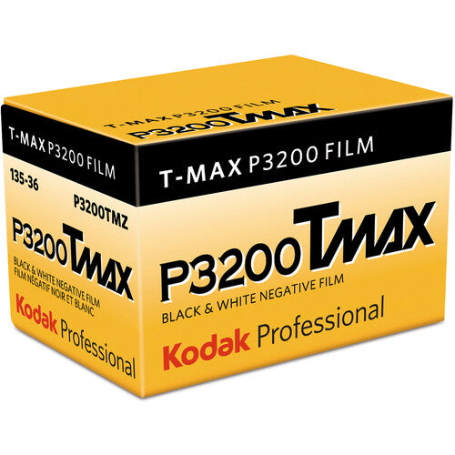 Kodak Professional T-Max P3200 Black & White 35mm Film Roll - 36 Exposures | High-Speed ISO 3200 B&W Negative Film for Low Light Photography, Street Shooting & Night Scenes