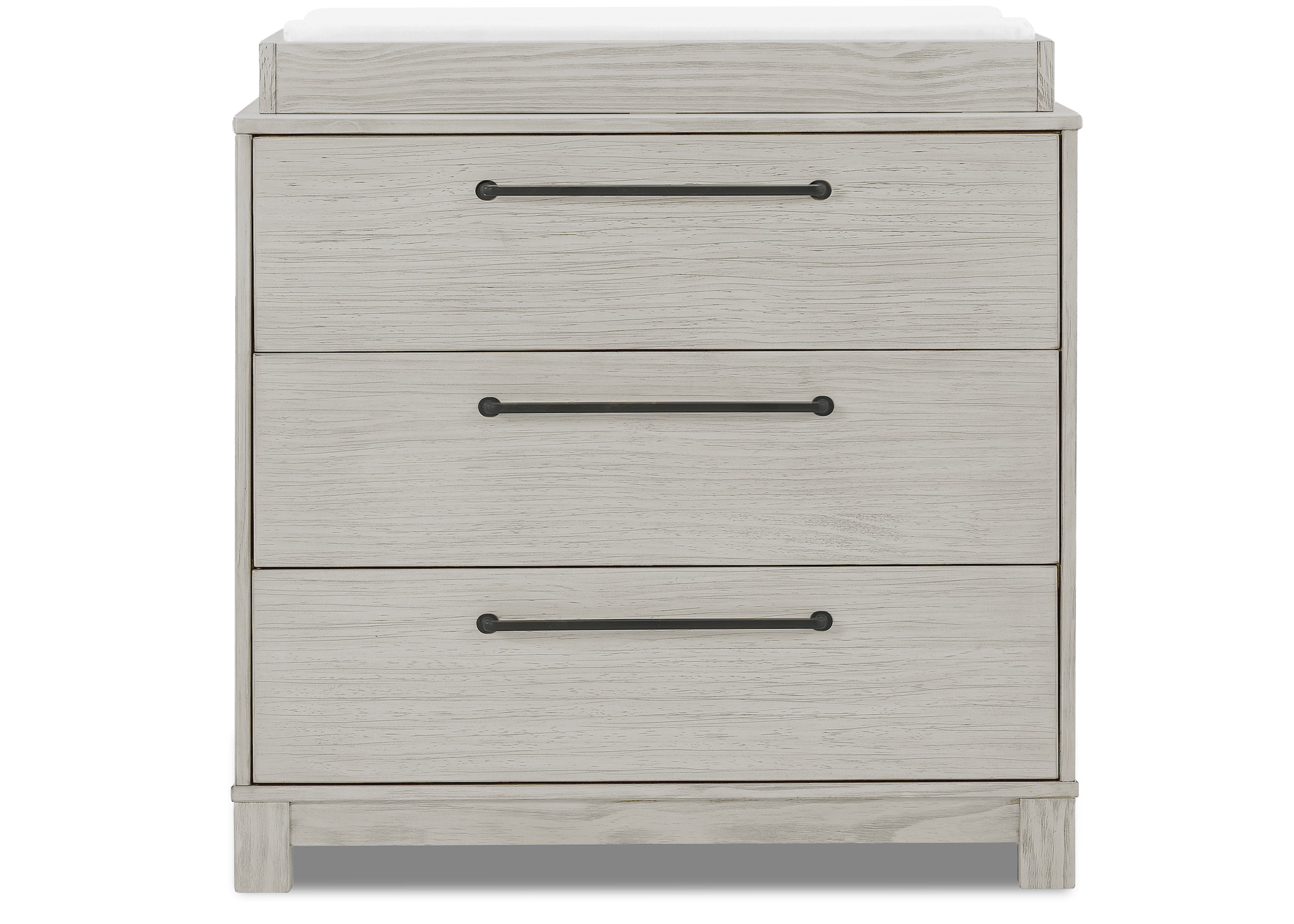 Rustic 3-Drawer Wooden Dresser with Interlocking Drawers - Perfect for Bedroom Storage & Farmhouse Decor