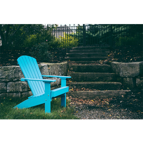 Premium Lakeside Adirondack Chair - Comfortable Outdoor Patio Furniture for Relaxing by the Water - Perfect for Backyards, Gardens, and Beachfronts