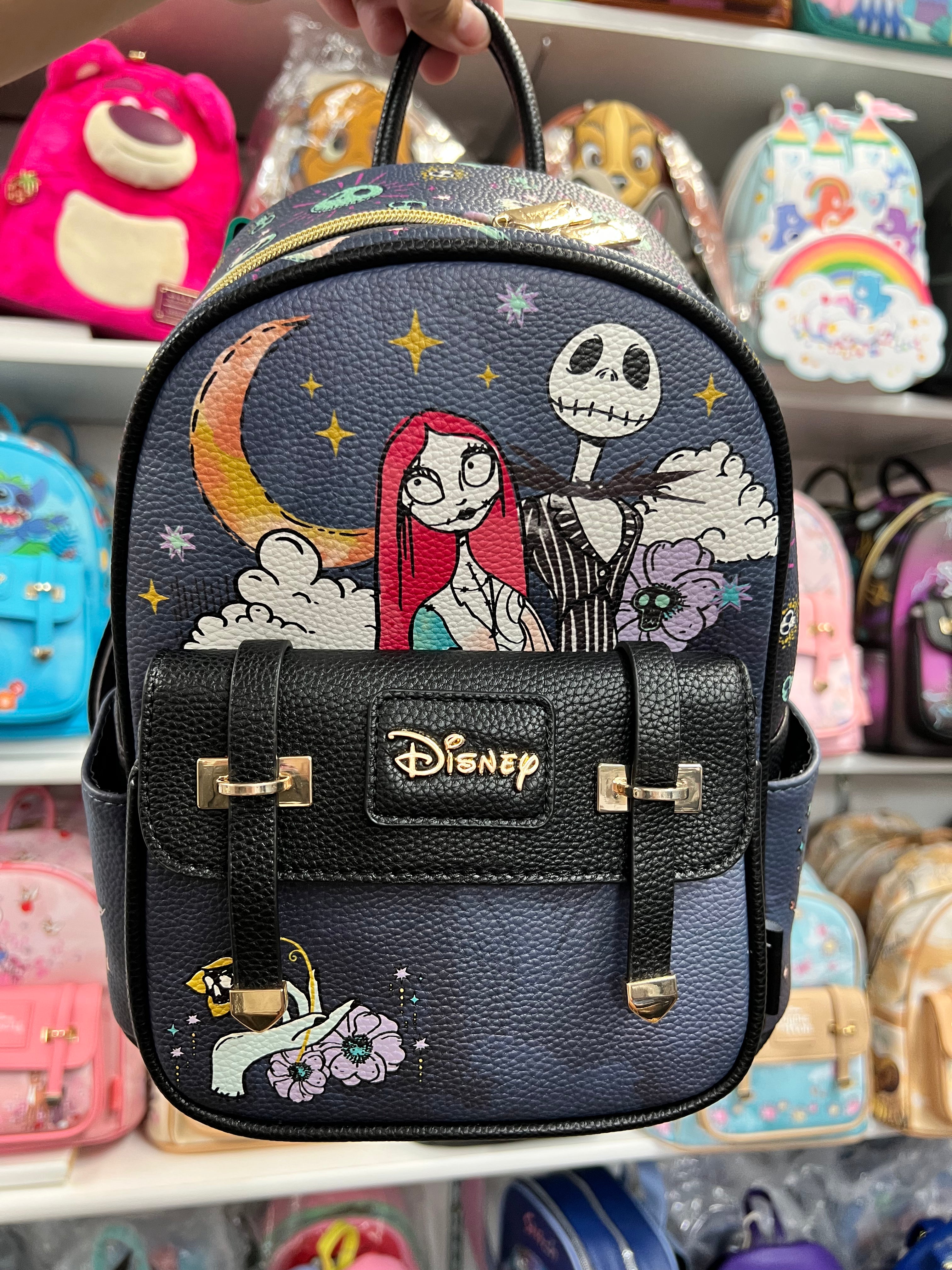 Nightmare Before Christmas Vegan Leather Mini Backpack - Official Disney Themed Crossbody Bag for Women & Teens | Perfect for Halloween, Cosplay, and Disney Park Visits