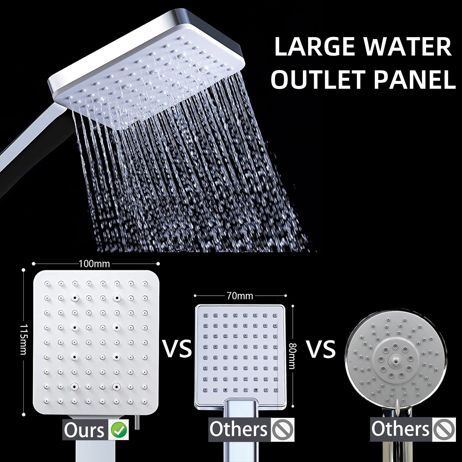 6-Setting High Pressure Handheld Shower Head with 59