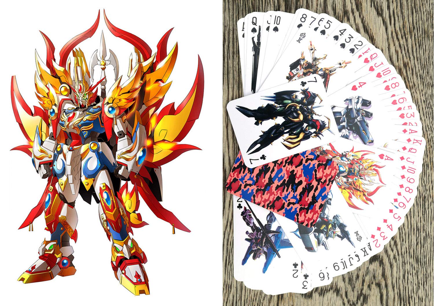 Premium Anime Playing Cards - 54 Unique Gundam Battle MECH Robot & Manga Character Designs | Japanese Style Poker Deck for Collectors, Card Games & Anime Themed Parties