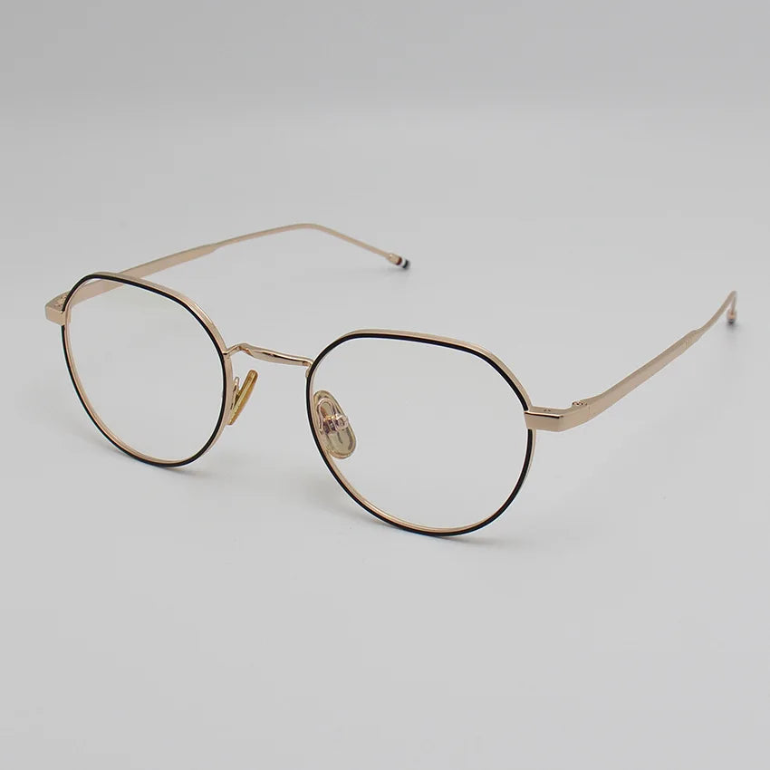 Stylish Black Unisex Full Rim Flat Top Oval Alloy Eyeglasses 42914 - Perfect for Work, Reading & Fashion Accessories