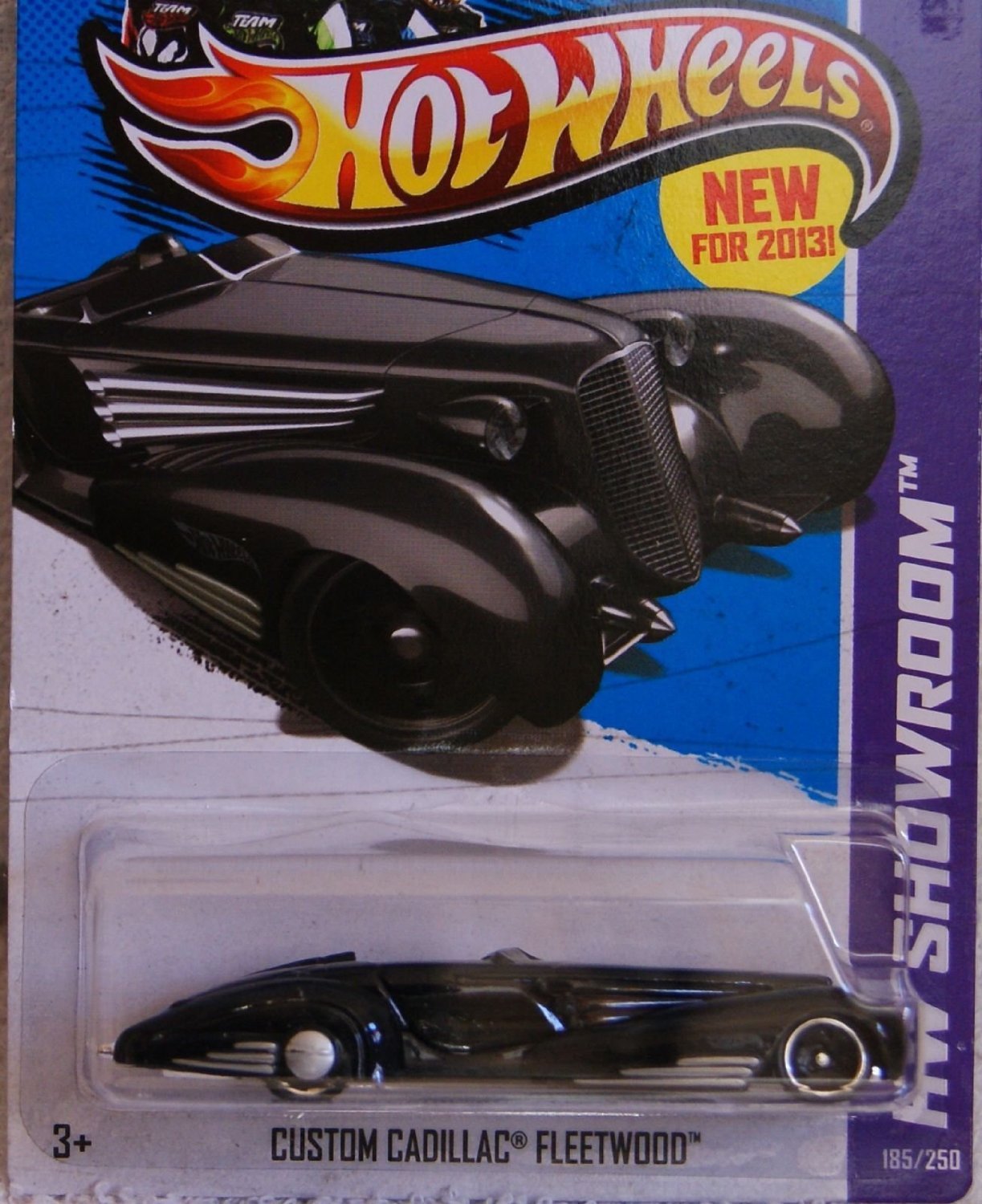 Hot Wheels 2013 HW Showroom Custom Cadillac Fleetwood Black 185/250 Diecast Car - Limited Edition Collectible for Display & Racing Fun