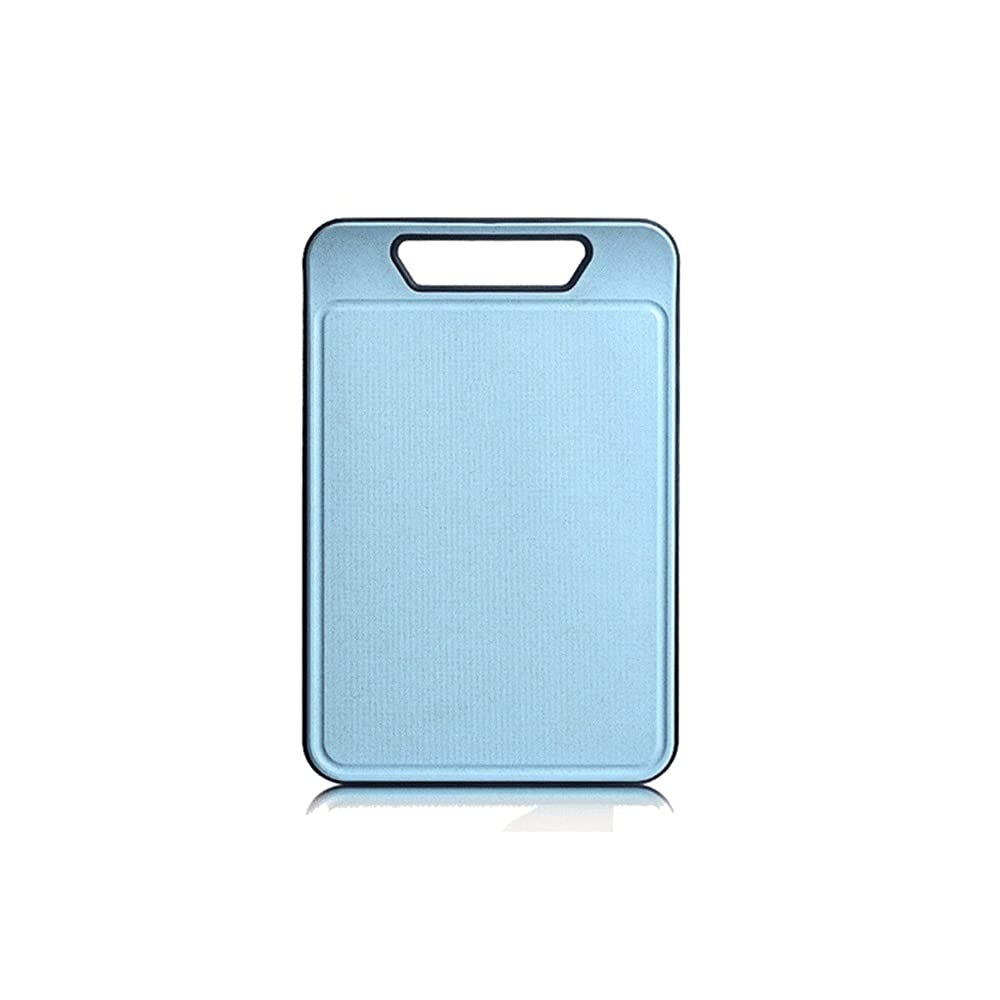 WOCOYO Eco-Friendly Wheat Straw Cutting Board with Juice Trough - Non-Slip, BPA Free, Dishwasher Safe & Durable Kitchen Chopping Board for Meat, Vegetables & Fruits (Blue) - Perfect for Home Cooking, Meal Prep & Professional Kitchens
