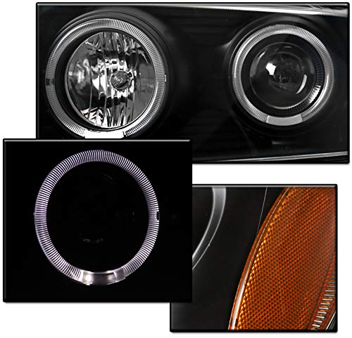 Halo LED Projector Headlights for 1999-2004 Jeep Grand Cherokee - Black Housing, High Brightness, Easy Installation | Upgrade Your Night Driving & Off-Road Adventure