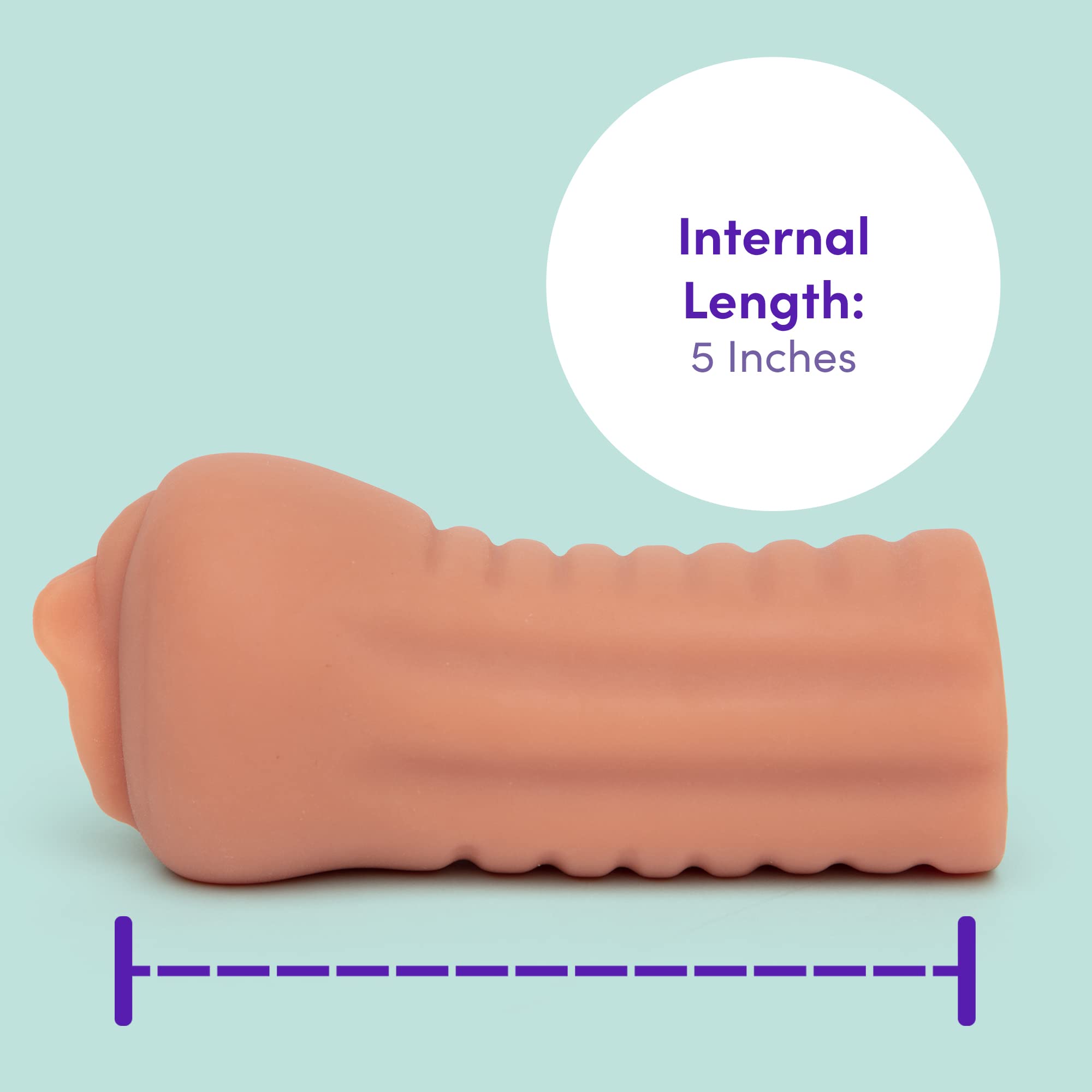 Lovehoney Thrust Pro Mini Carina Male Masturbator - 5 Inch Realistic Tight Vagina Sex Toy with Textured Canal & Waterproof Design - Compatible with Vibrators for Enhanced Pleasure - Perfect for Solo Play, Travel & Discreet Storage - 200g Flesh Tan Male Masturbation Toy