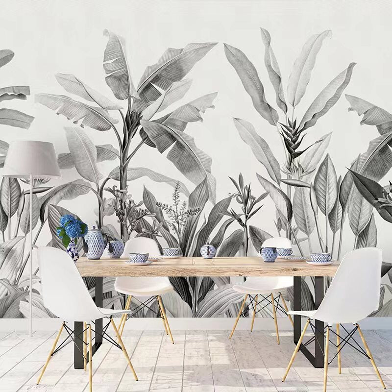 Banana Leaf Wallpaper - Tropical Botanical Peel and Stick Wallpaper for Living Room, Bedroom, Bathroom | Self-Adhesive Removable Wall Decor | Easy to Install & Eco-Friendly