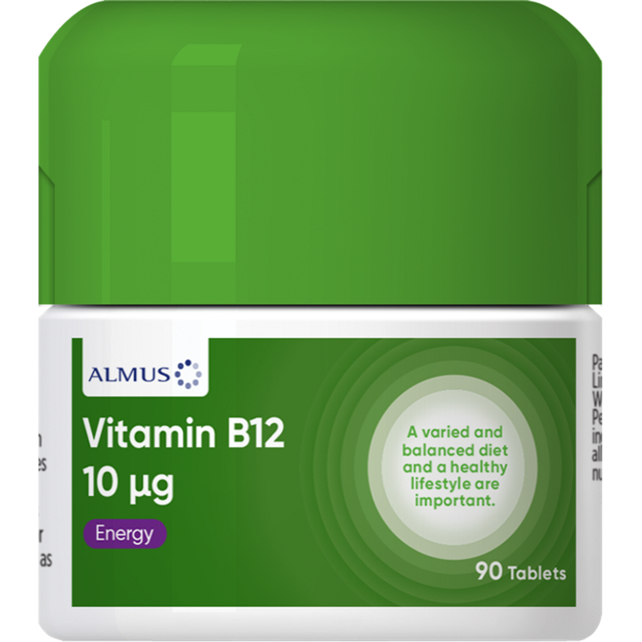 Almus Vitamin B12 10ug Tablets - 120 Count | High Strength Methylcobalamin Supplement for Energy & Metabolism | Supports Nerve Health & Red Blood Cell Production | Perfect for Vegan, Vegetarian & Active Lifestyles