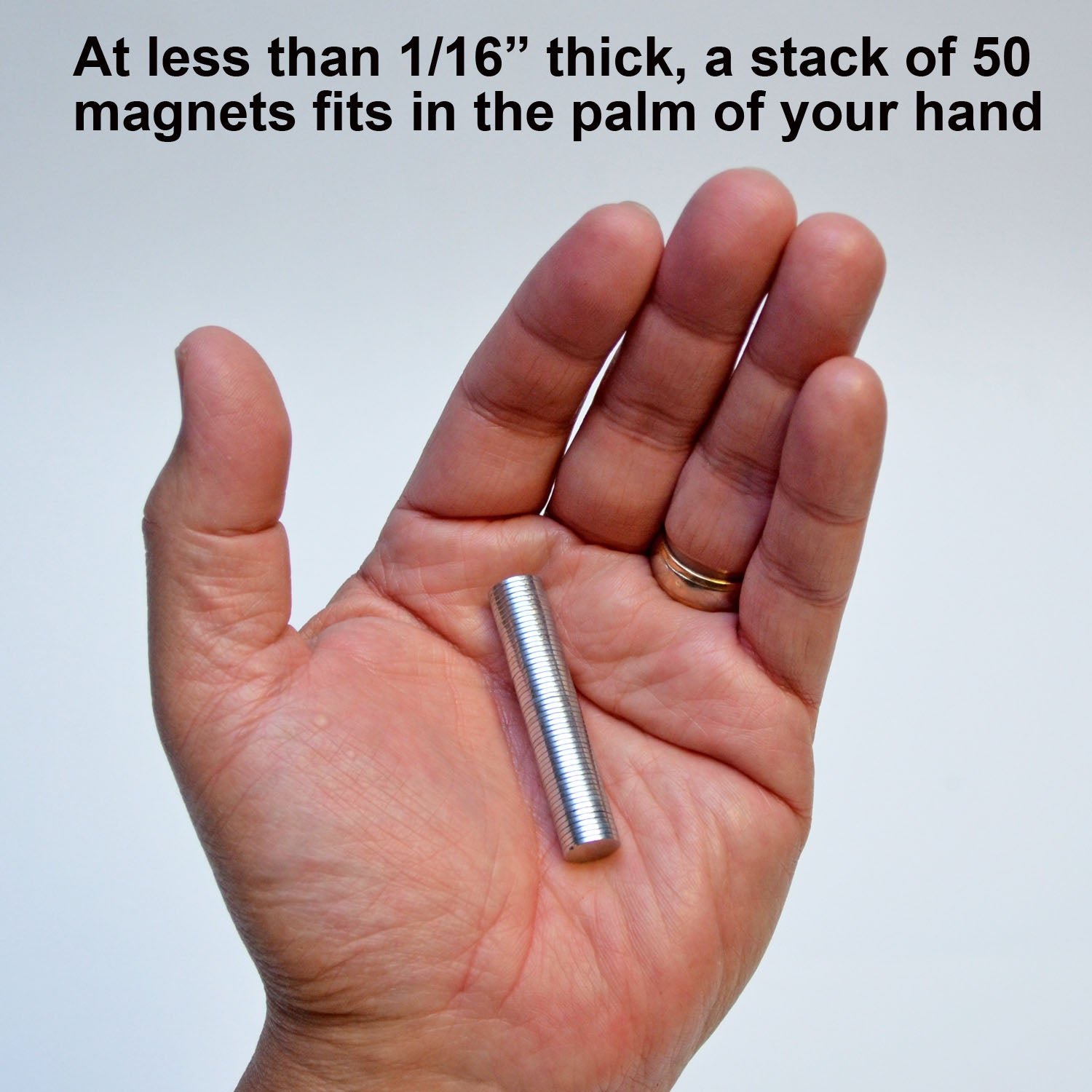 Matrix 3/8 Inch Disc Magnets Set of 50 - Strong Neodymium Silver Magnets for DIY Crafts, Office Organization & Home Use