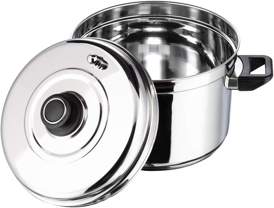 Vinod Premium Stainless Steel Multi-Pot with Lid - 5QT Large Capacity Induction Compatible Cookware for Soups, Stews & Pasta - Perfect for Family Dinners & Meal Prep