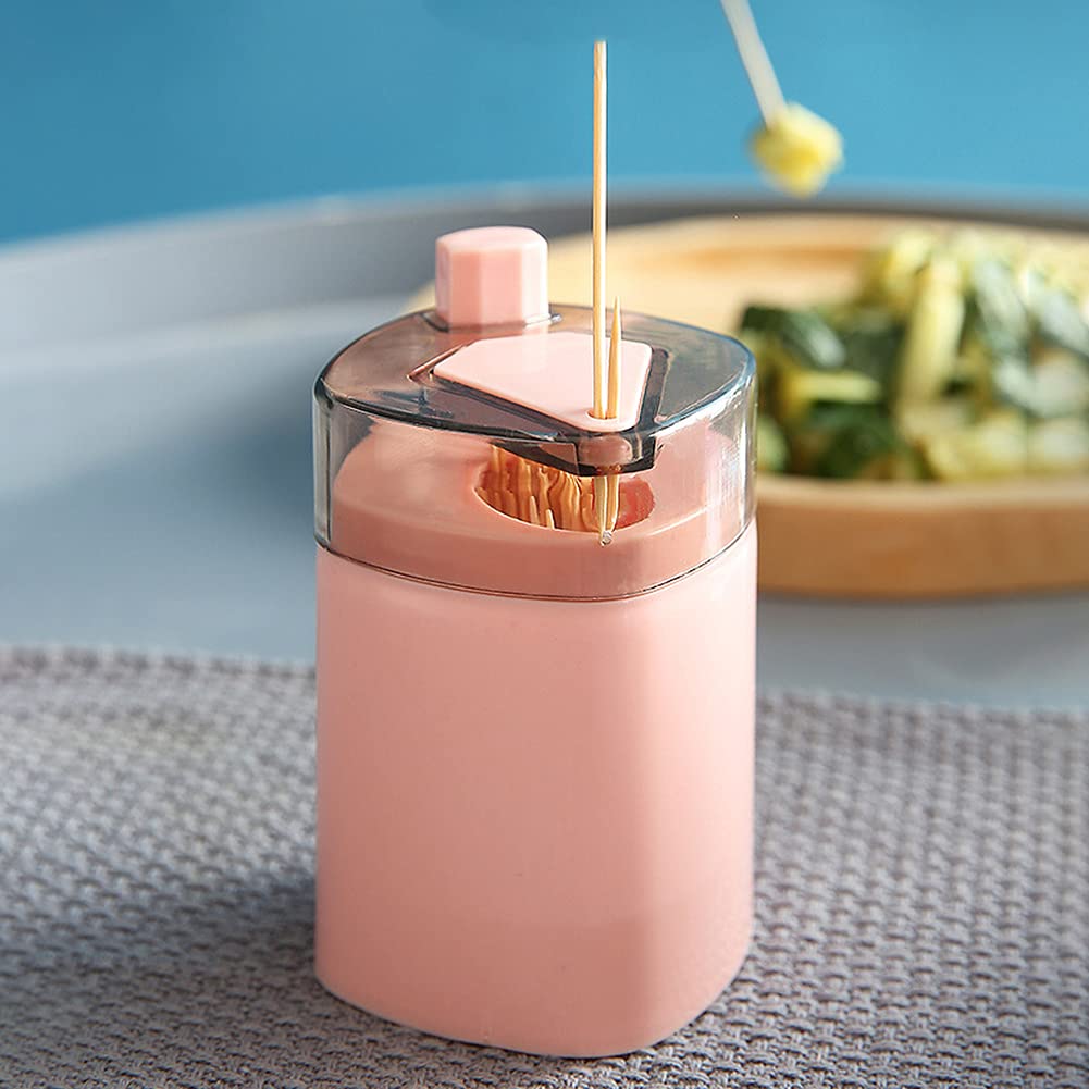 Automatic Pop-Up Toothpick Dispenser - Sturdy & Safe Toothpick Holder for Kitchen, Restaurant, or Travel | Compact Toothpick Storage Box for Dining, Parties & On-the-Go Use