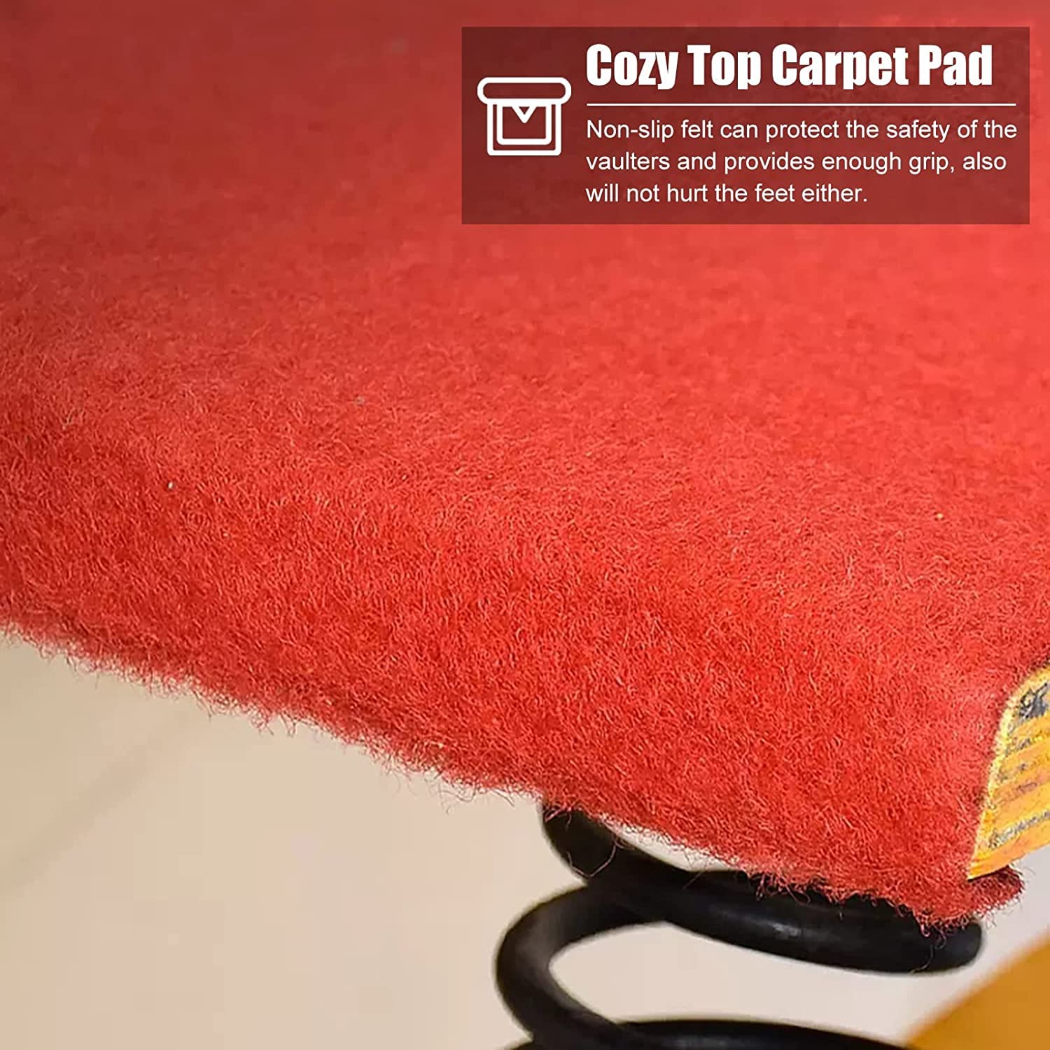 Kids & Junior Gymnastics Springboard - Anti-Skid Felt Surface with Thick Durable Spring (Red/Green) - Perfect for Home Training, Gym Practice & Tumbling Exercises