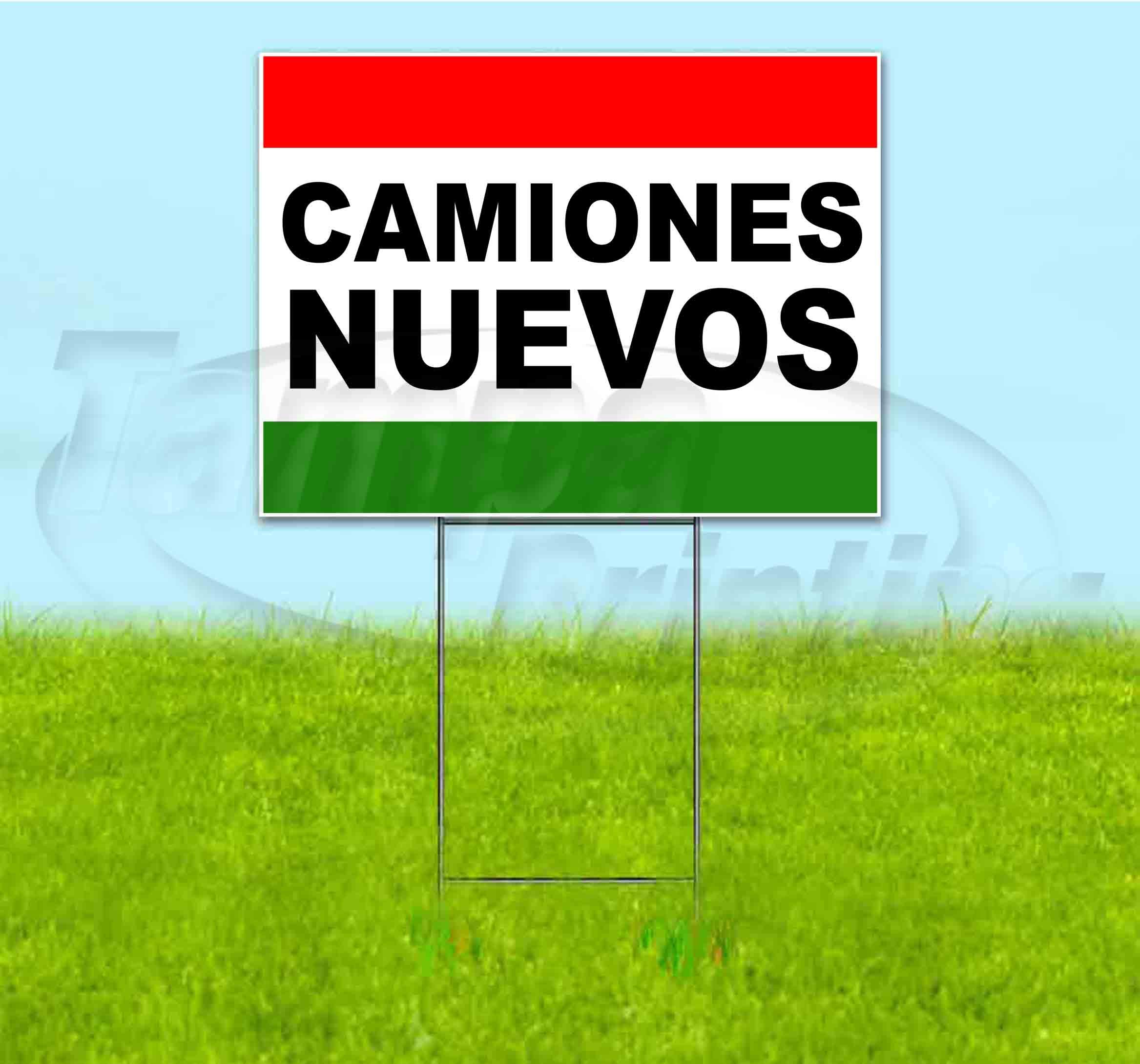 18x24 Inch New Trucks Yard Signs - Bulk Discounts & Multi-Packs with Metal Step Stakes - Perfect for Real Estate, Political Campaigns & Business Advertising