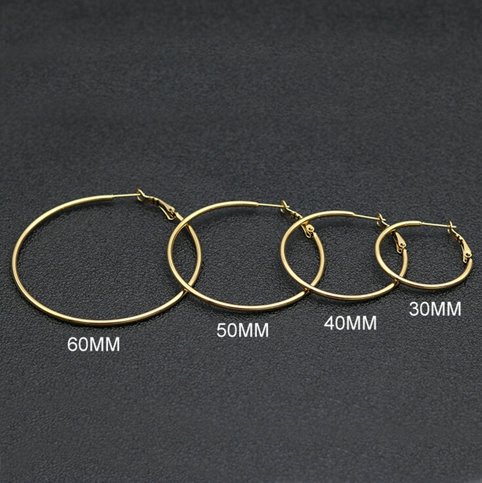 Hypoallergenic Stainless Steel Hoop Earrings for Women & Girls - Round Circle Medical Grade Earrings for Sensitive Ears | Everyday Wear, Gift, Party & Special Occasions