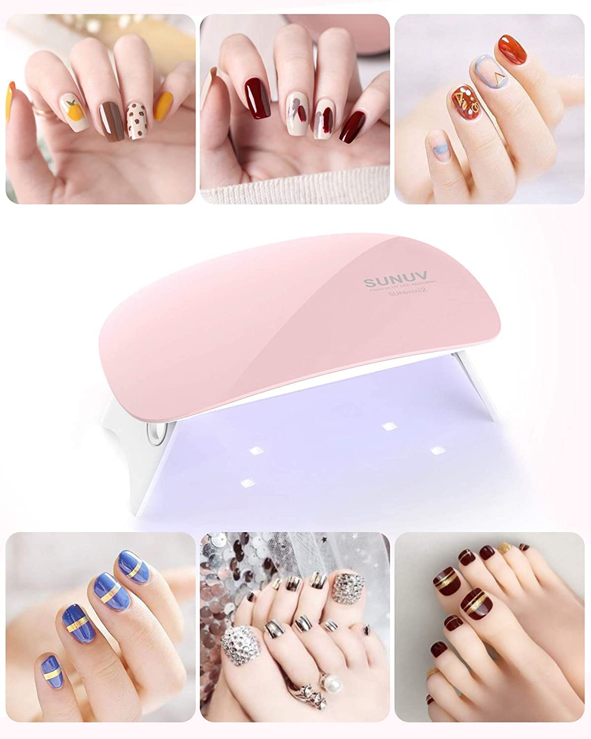 ABDobariya USB Nail Polish Dryer with LED UV Light - Portable Nail Curing Lamp for Fast Drying Fingernails & Toenails - Perfect for Home Manicures, Salon Nail Art & Gel Polish Application