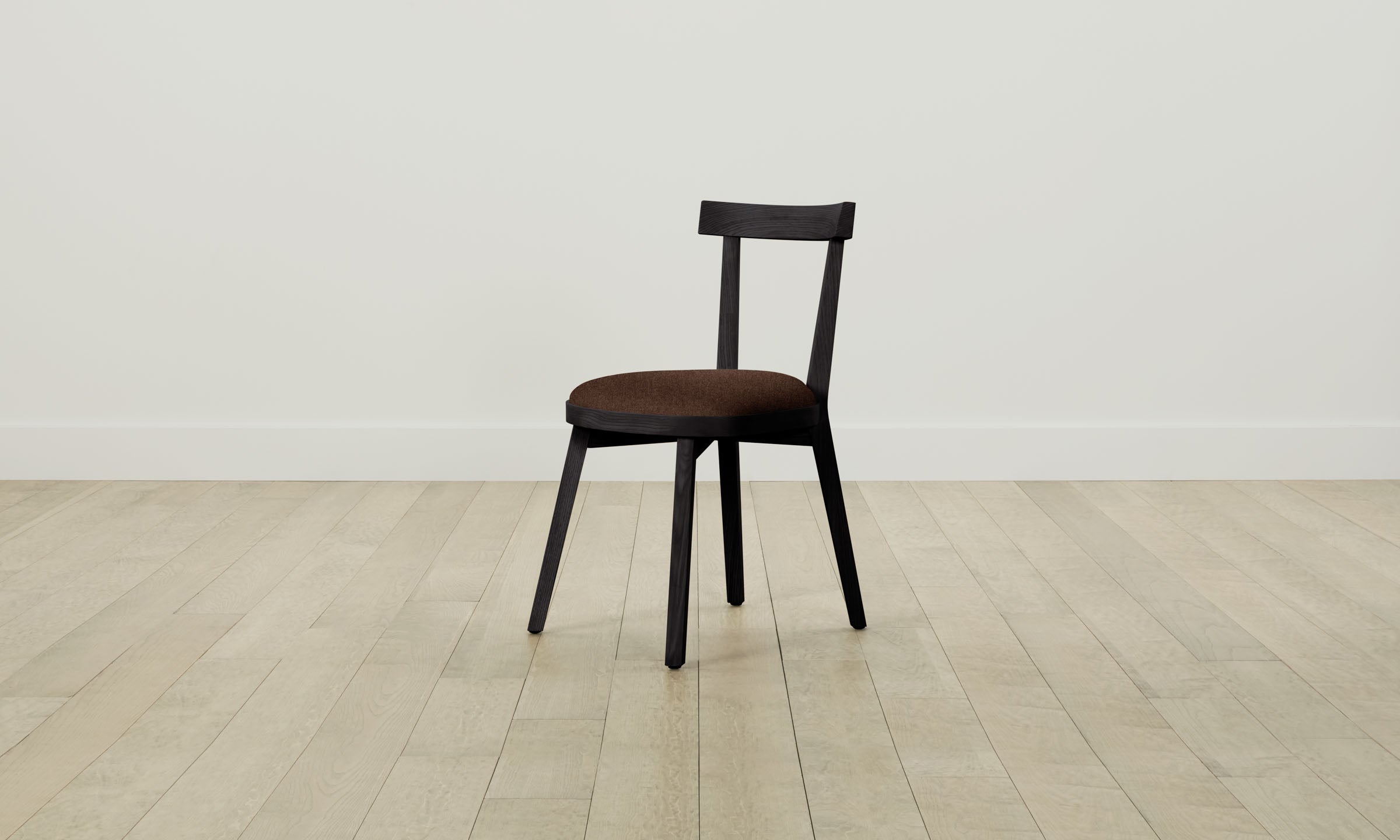 Allen Dining Chair - Italian Brushed Wool Upholstery in Cocoa Brown - Perfect for Modern Dining Rooms & Kitchen Breakfast Nooks