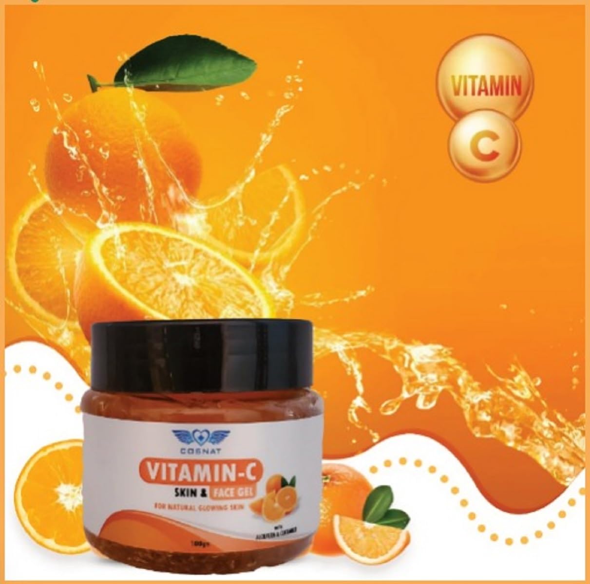 Vitamin C Face Gel for Men & Women - Brightening & Protective Skincare Solution for Radiant Glowing Skin (100g) | Daily Moisturizer & Anti-Aging Treatment for Face & Neck