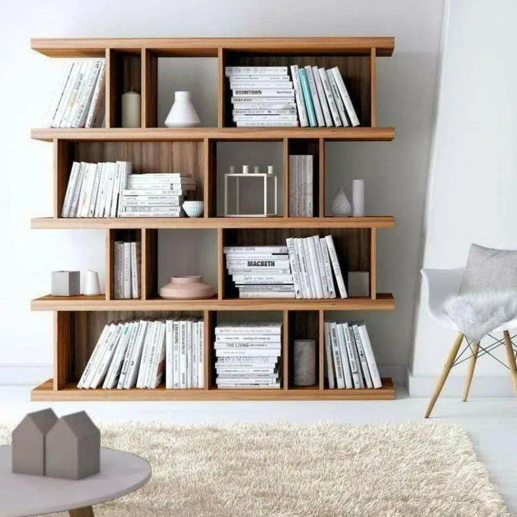 63 Inch Small Walnut Brown Contemporary Floating Shelf - Perfect for Living Room, Bedroom & Office Storage & Display