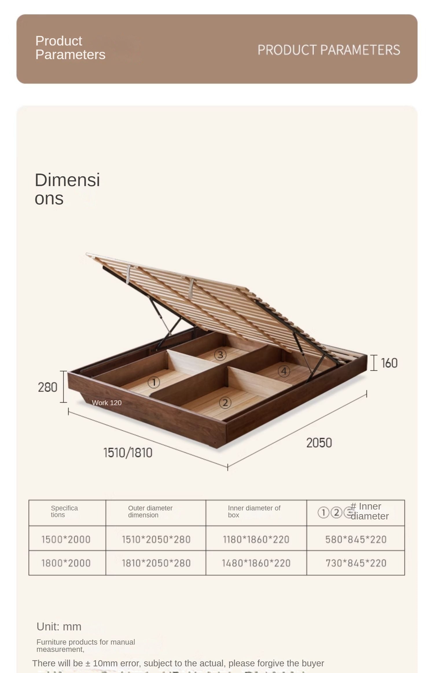 Solid Black Walnut Wood Platform Bed - No Headboard, Box Spring Free - Perfect for Modern Bedrooms & Minimalist Home Decor