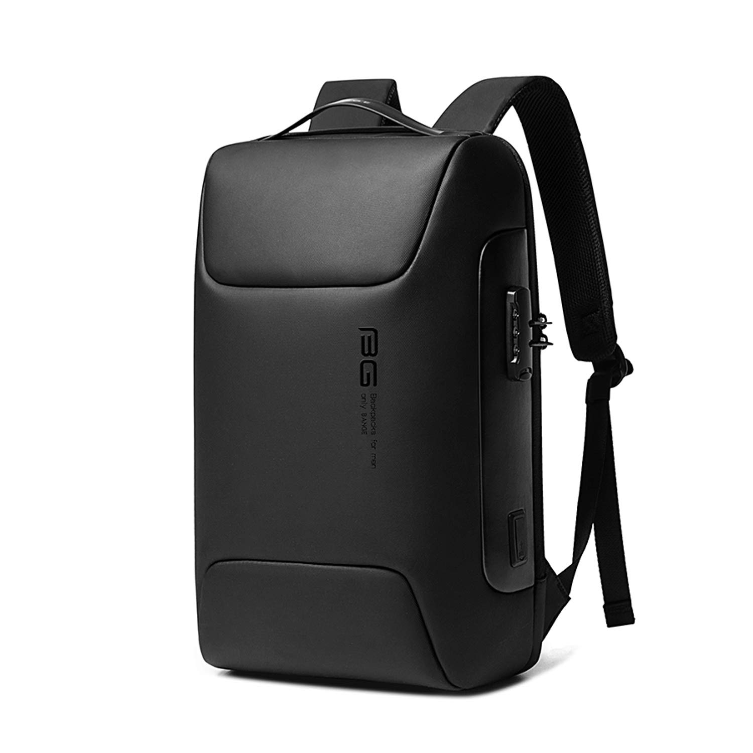 Anti-Theft USB Charging Laptop Backpack for Women & Men - Waterproof 15.6 Inch Business Travel Backpack with USB Port - Perfect for Office, College, Commuting & Airplane Carry-On (Black)