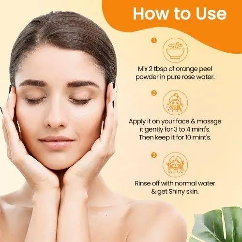 Sabz Organics Natural Dried Rose Petal Powder & Orange Peel Powder Combo (100g Each) - Organic Skincare for Face, Body & Hair Care | DIY Face Masks, Hair Treatments & Aromatherapy