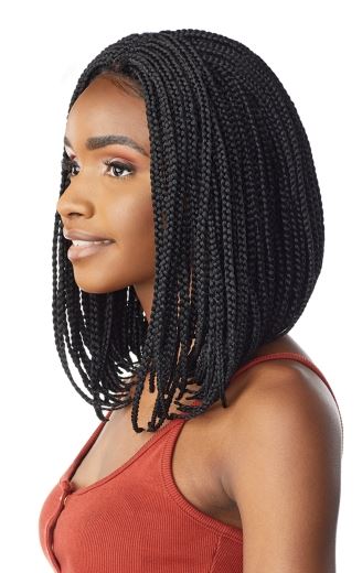 Sensationnel Cloud 9 Swiss Lace Wig - 4X4 Lace Parting Box Braid Bob Wig for Women - Natural Looking Synthetic Hair for Everyday Wear & Cosplay