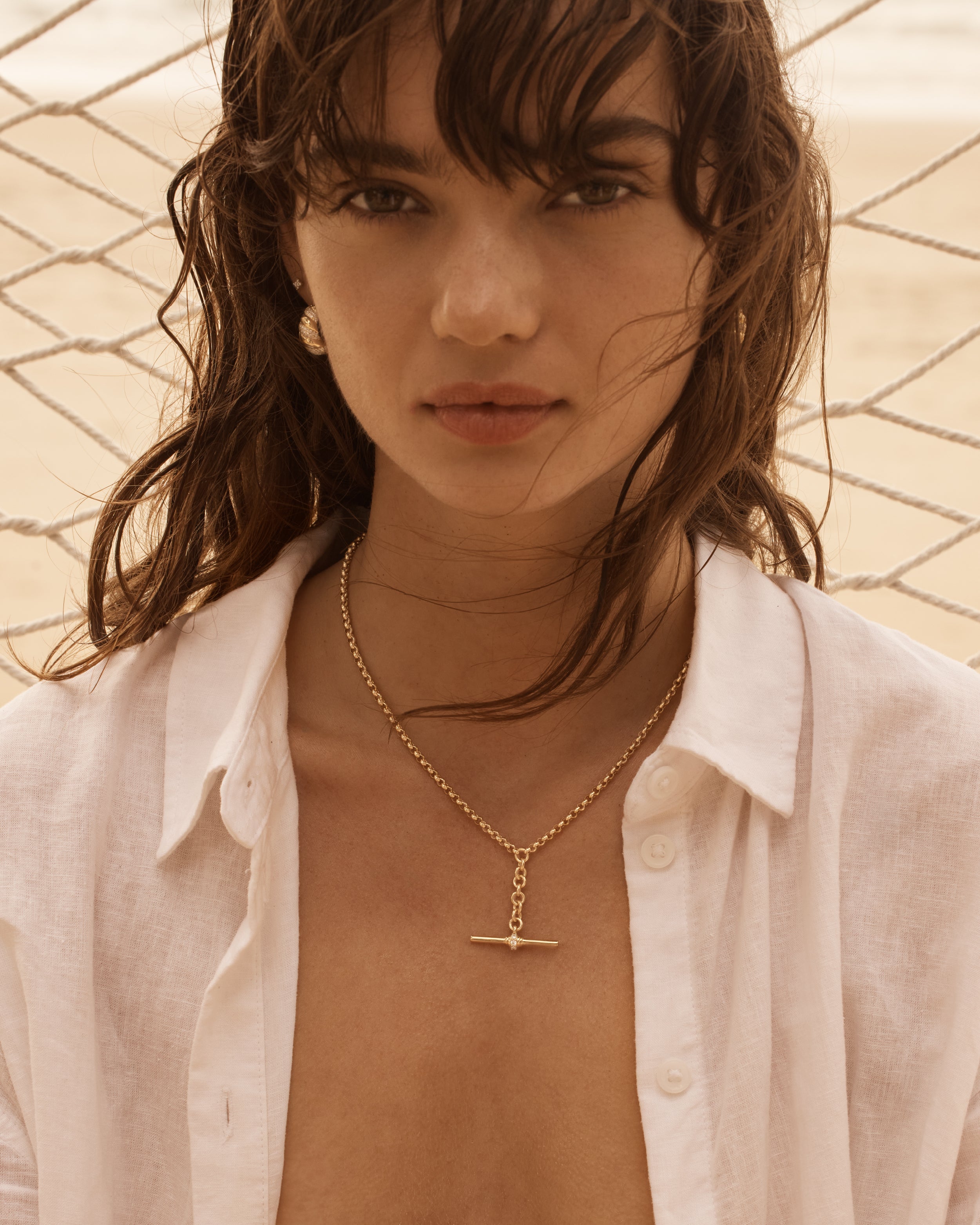 18K Gold Vermeil Muse Fob Chain Necklace for Women - Elegant Layering Necklace Jewelry Gift for Her - Perfect for Everyday Wear, Date Nights & Special Occasions