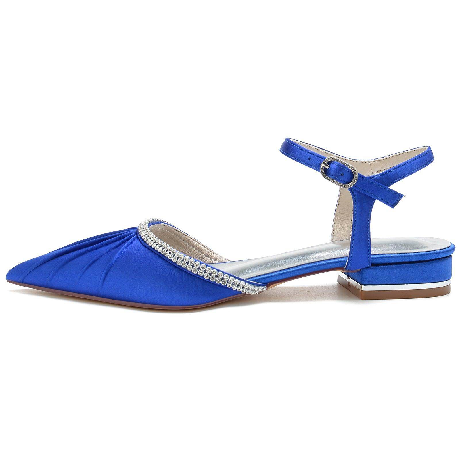 Flat Heel 2.5cm Silk-Like Comfortable Shoes CK0277 - Perfect for Office, Wedding & Casual Wear