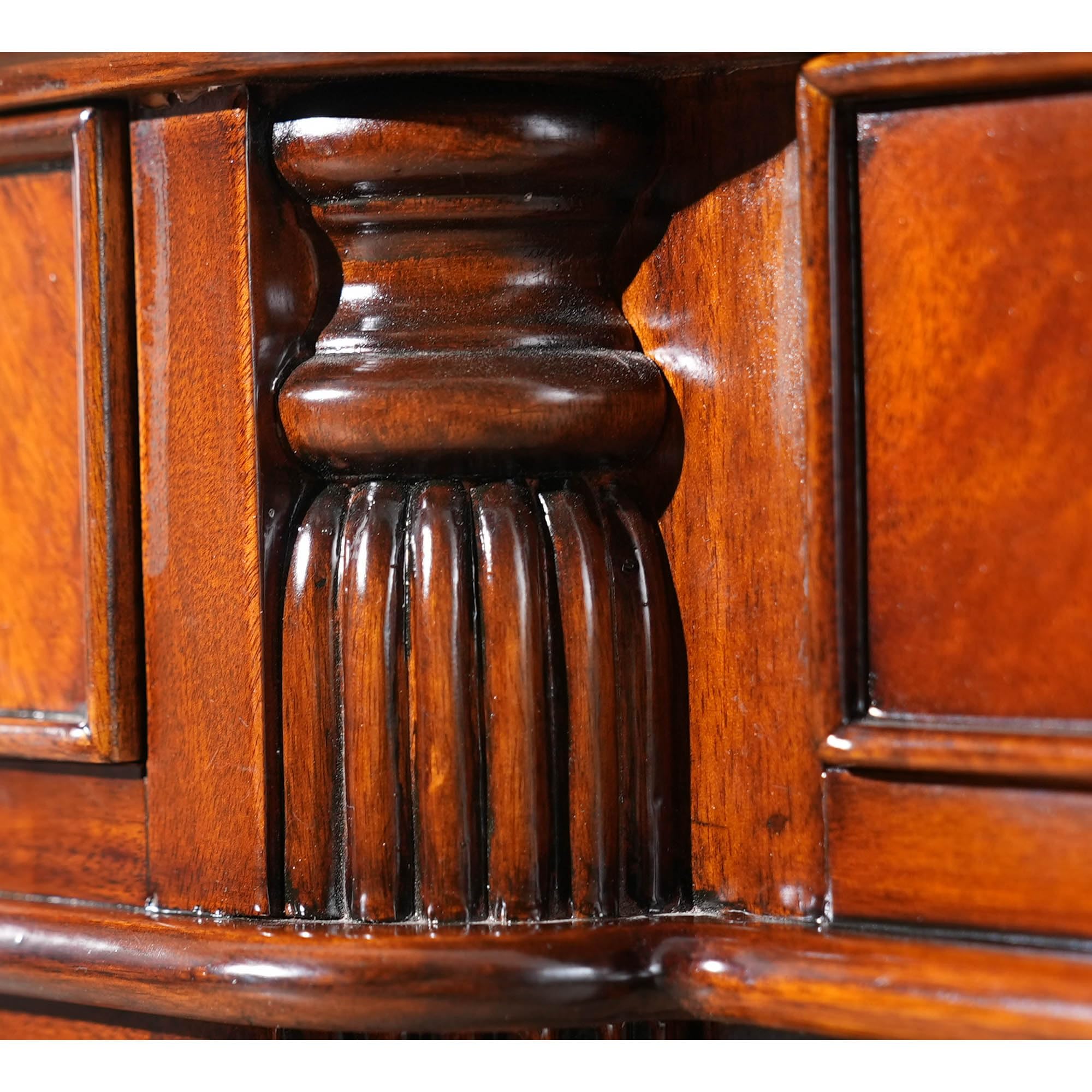 NOF075 Mahogany Partner Desk – Solid Wood Executive Office Desk for Home & Business | Perfect for Shared Workspaces, Home Offices & Conference Rooms
