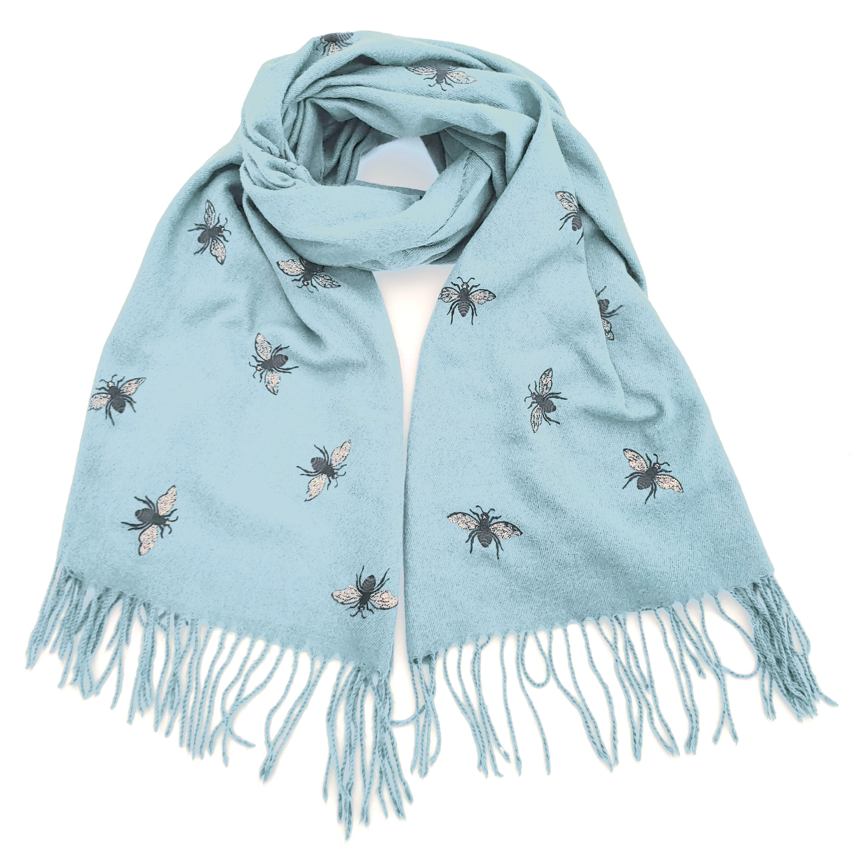 Remo Glitter Bee Pashmina Style Scarf - Elegant Sparkling Shawl for Women, Perfect for Parties, Weddings & Evening Events