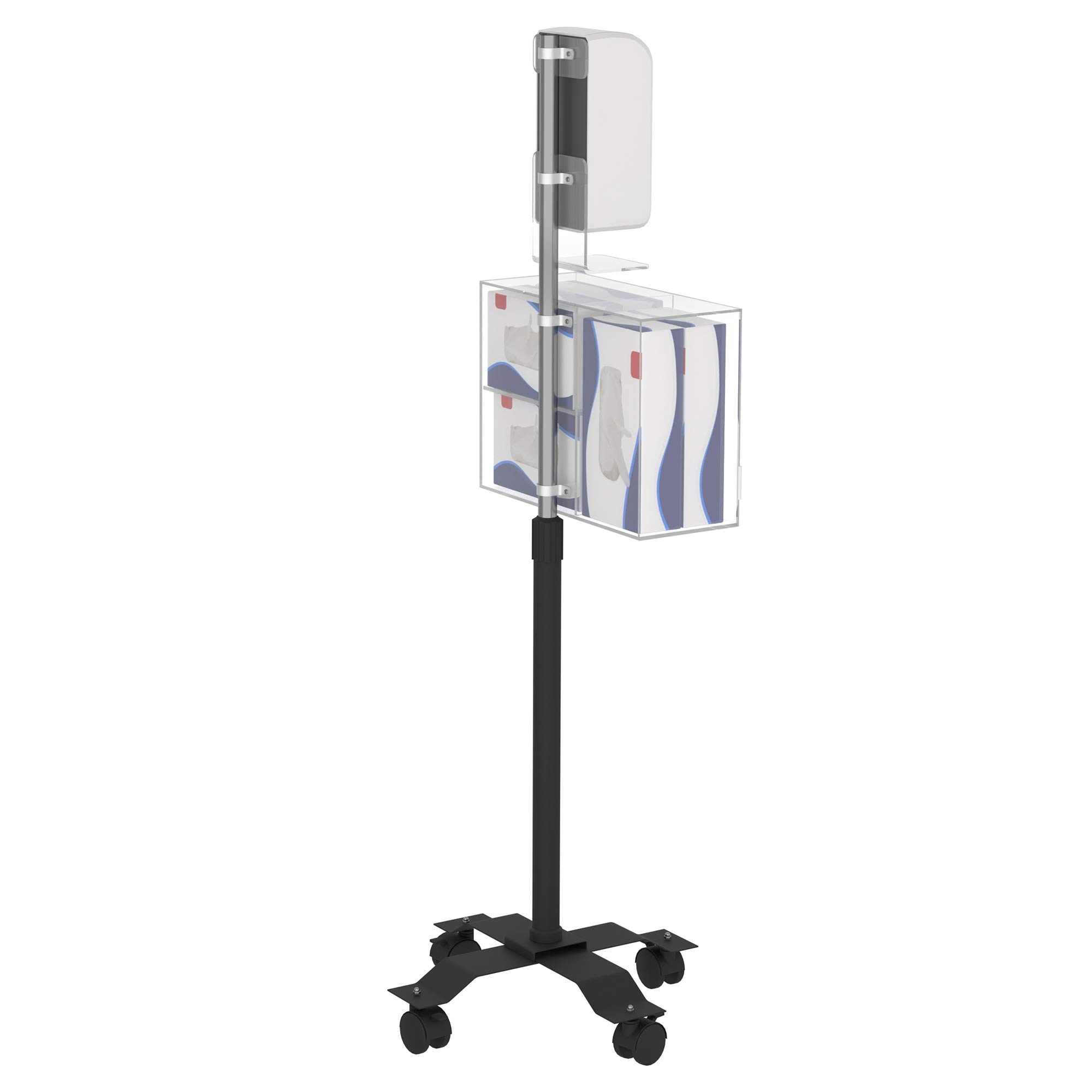 Compact Mobile Sanitizing Station with Automatic Soap Dispenser - Portable Hand Sanitizer Stand for Home, Office, and Public Spaces - Touchless Hygiene Solution for Germ Protection