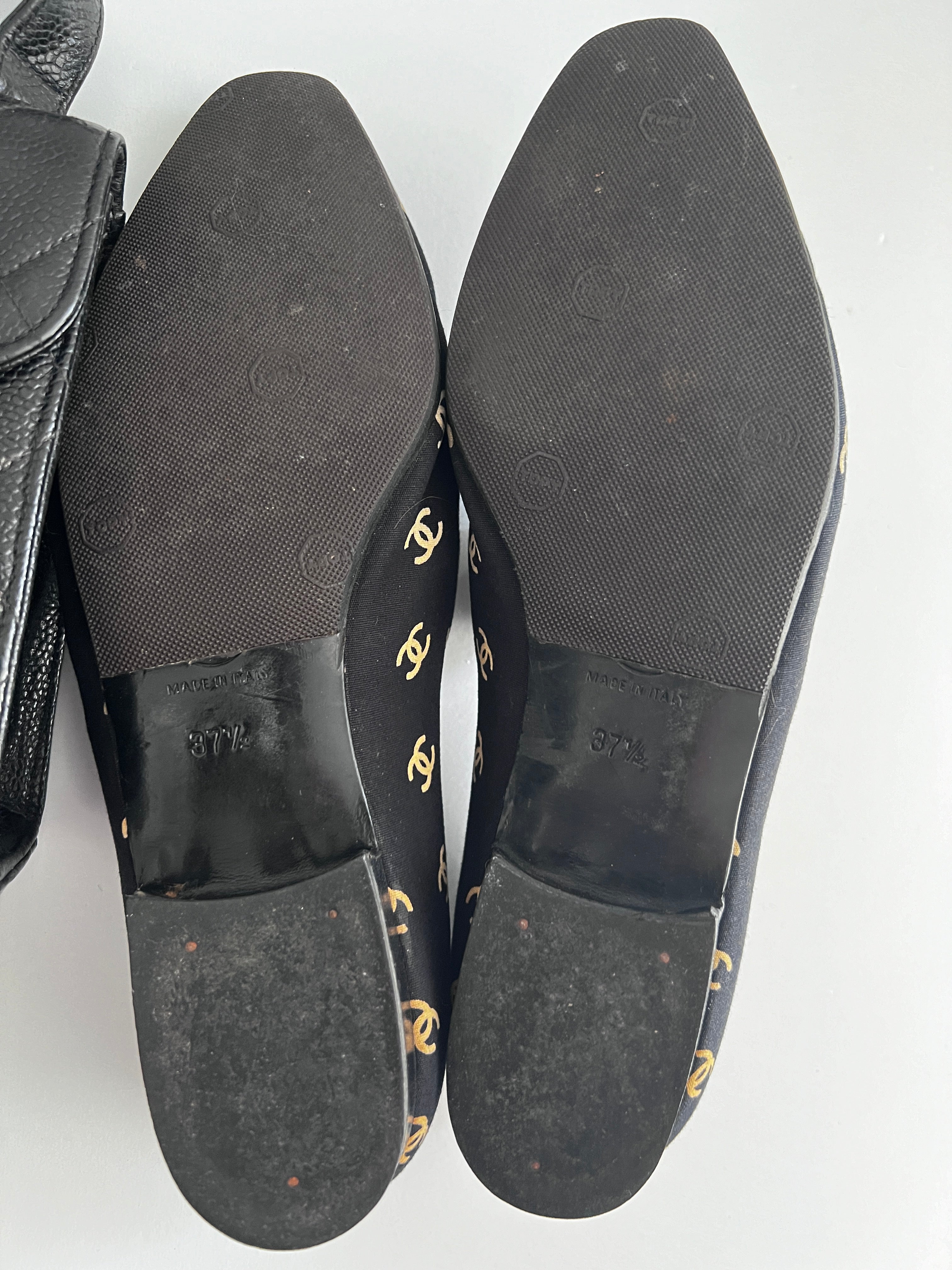Vintage Chanel Canvas Logo Flap Shoes - Classic Designer Sneakers for Women | Perfect for Casual Outfits, Street Style & Fashion Events