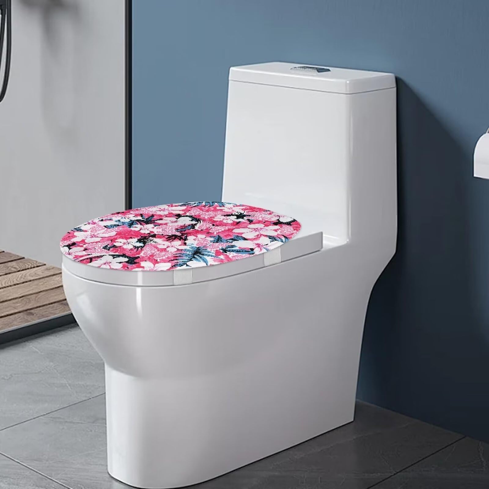 Pink Butterfly Toilet Seat Cover - Washable & Reusable for Bathroom Decor