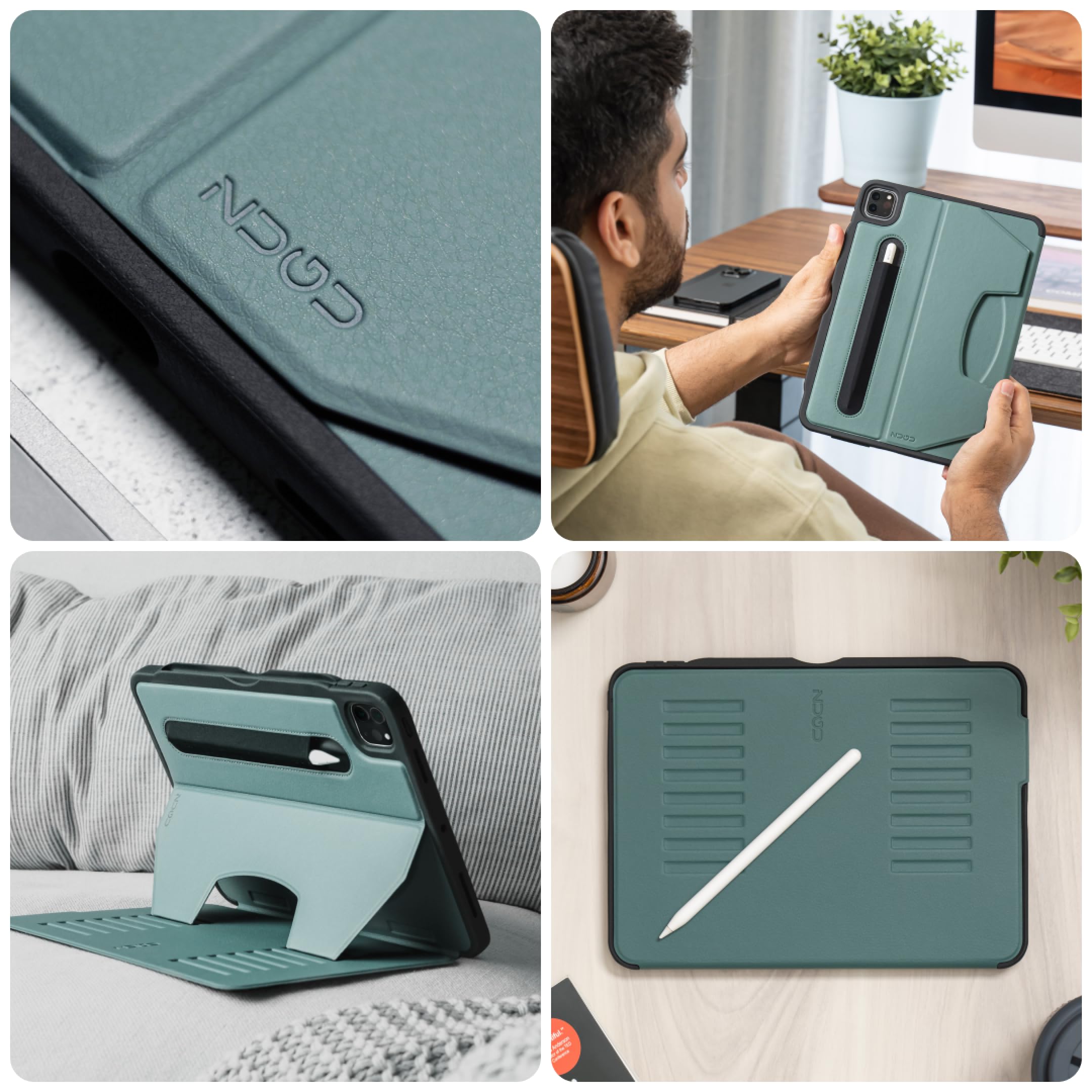 ZUGU Case for iPad Pro 11 Inch 1st/2nd/3rd/4th Gen (2018-2022) - Slim Protective Cover with Wireless Apple Pencil Charging, Magnetic Stand & Auto Sleep/Wake | Perfect for Work, Travel & Home Office Use
