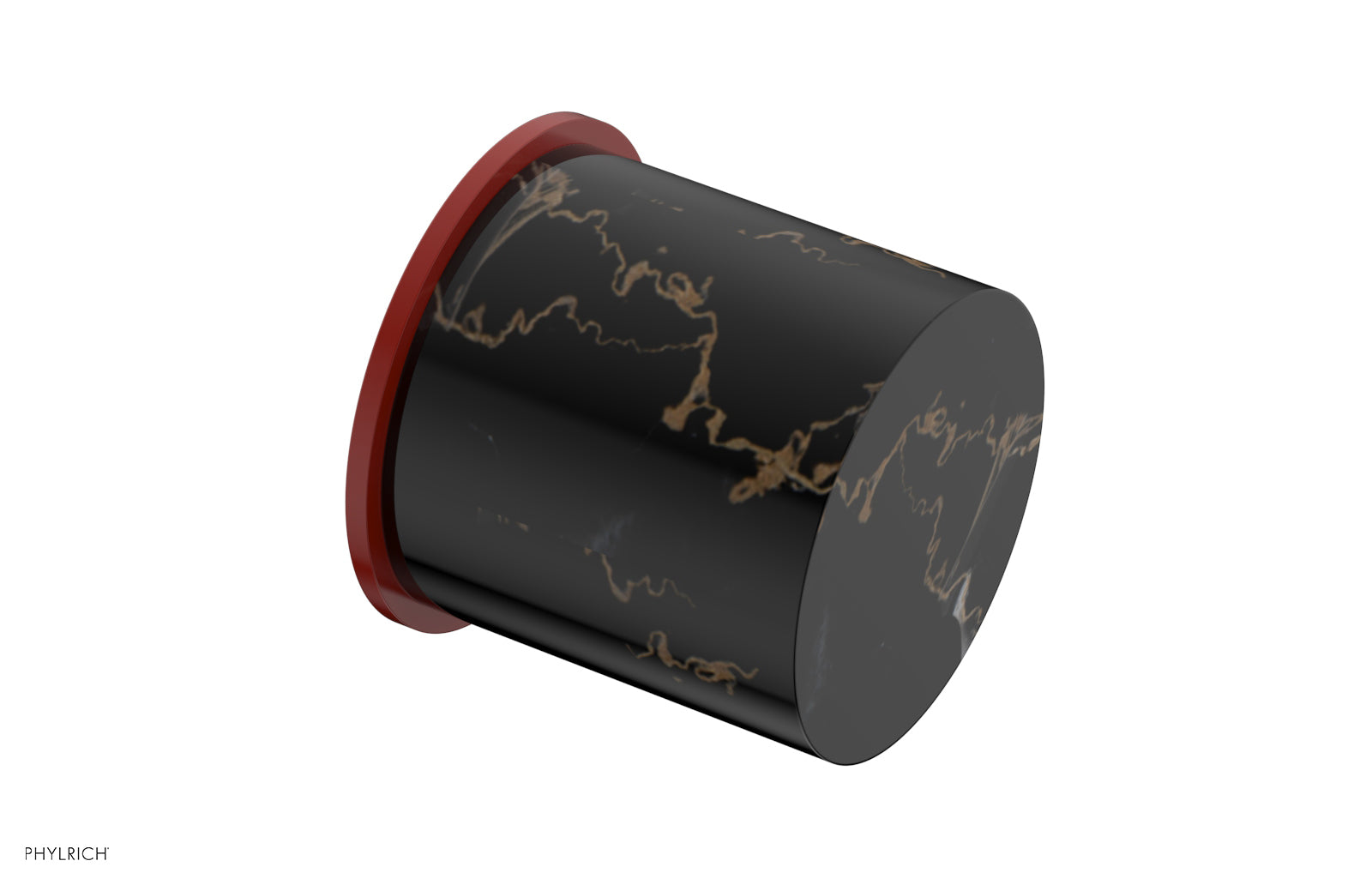 Black Marble Cabinet Knob - BASIC II 230 92 - Elegant Hardware for Kitchen & Bathroom Cabinets, Dressers & Furniture