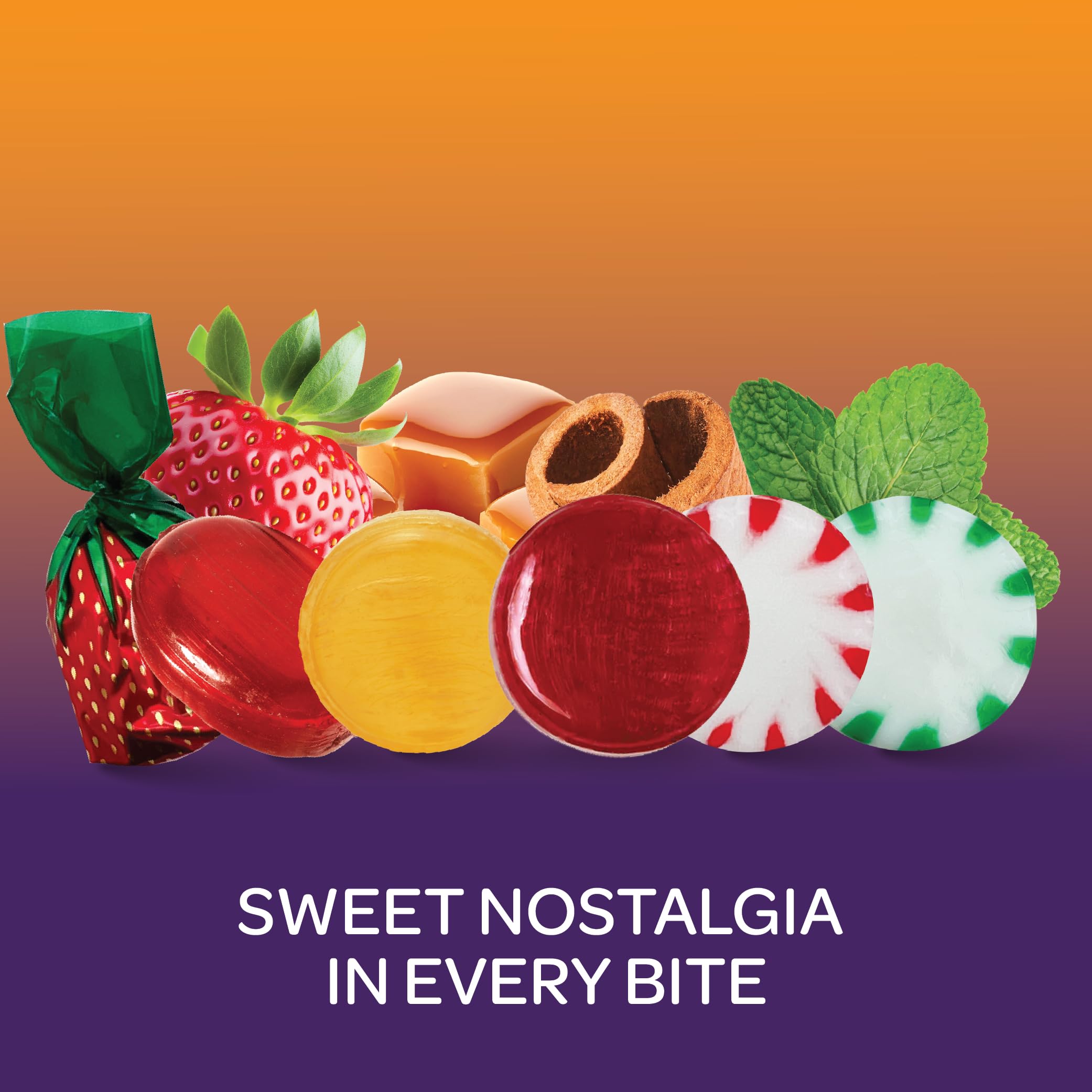 Old-Fashioned Hard Candy Assortment - 3 Pound Bulk Pack (225 Pieces) - Strawberry, Cinnamon, Butterscotch & Mixed Fruit Flavors - Perfect for Parties, Holidays, Office Treats & Gift Baskets