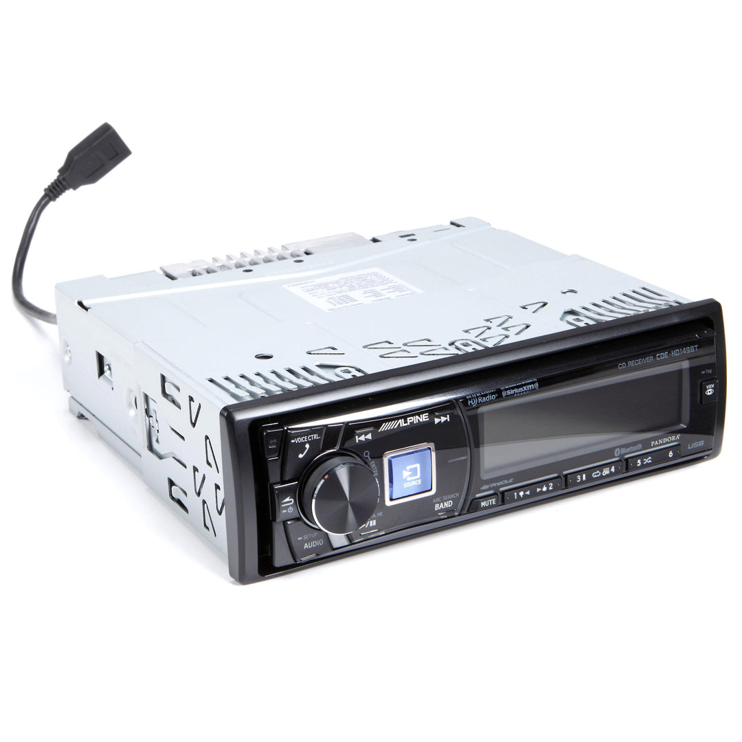Alpine CDE HD149BT Single DIN Bluetooth Car Stereo with USB & Aux Input - In-Dash MP3/CD Player for Cars, Trucks & SUVs - Hands-Free Calling & Music Streaming