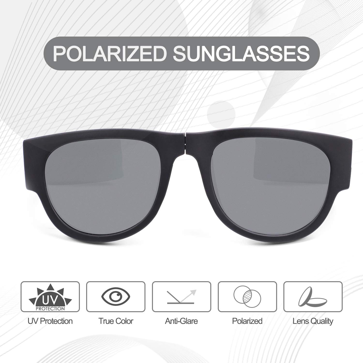 BEDO Flexible Polarized Wrist Sunglasses for Men & Women - Foldable UV400 Protection - Perfect for Running, Driving, Hiking & Outdoor Activities