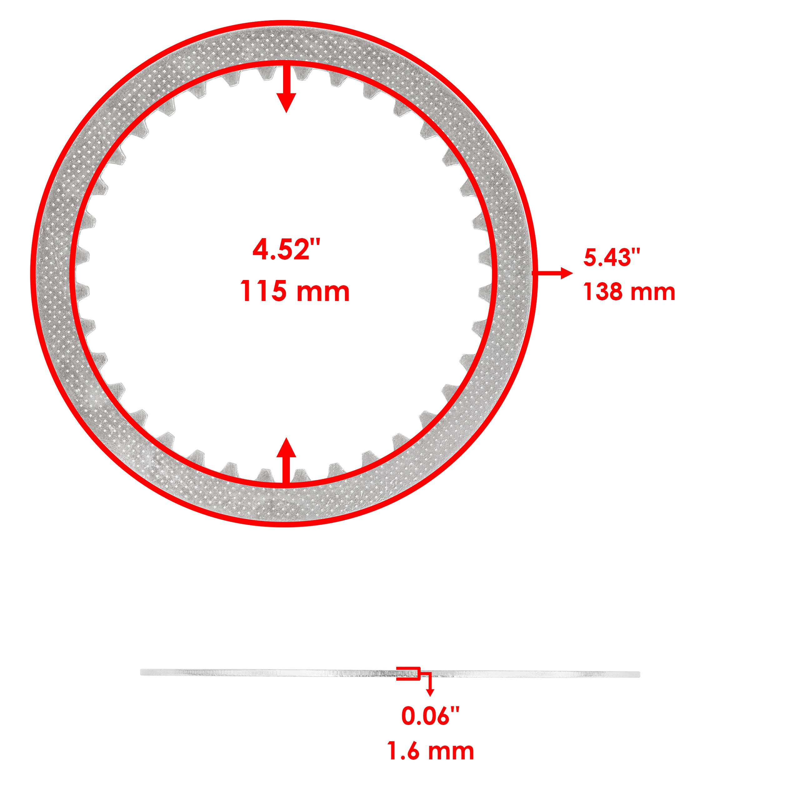 Caltric Clutch Friction Drive Plates & Driven Plates for Suzuki DR250SE 1992-1998 - Replacement Motorcycle Parts for Smooth Gear Shifting & Off-Road Performance