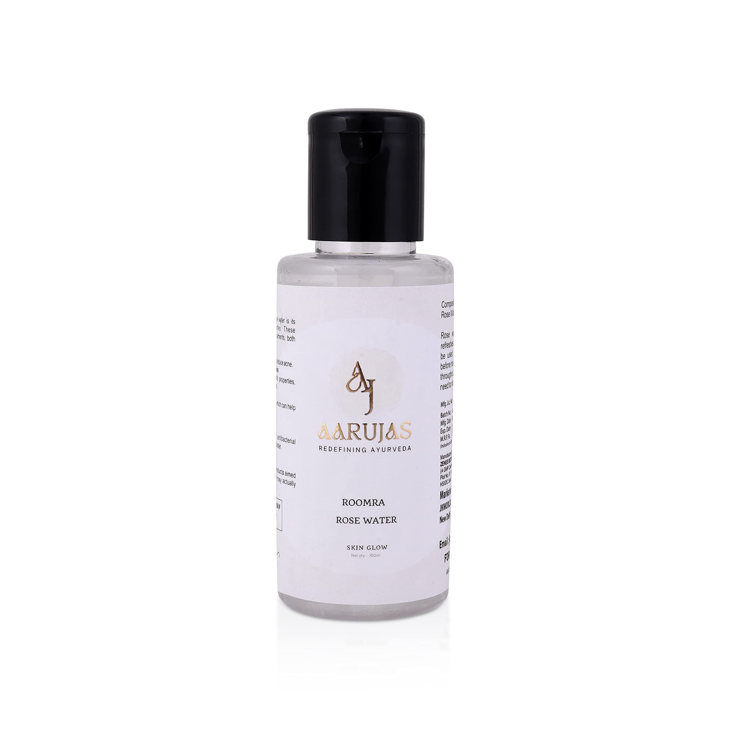 Organic Rose Water (Gulab Jal) 100ml - Hydrating Facial Toner for Glowing Skin | Natural Skin Care, Face Mist & Makeup Setting Spray | Perfect for Dry Skin, Sensitive Skin & Daily Skincare Routine