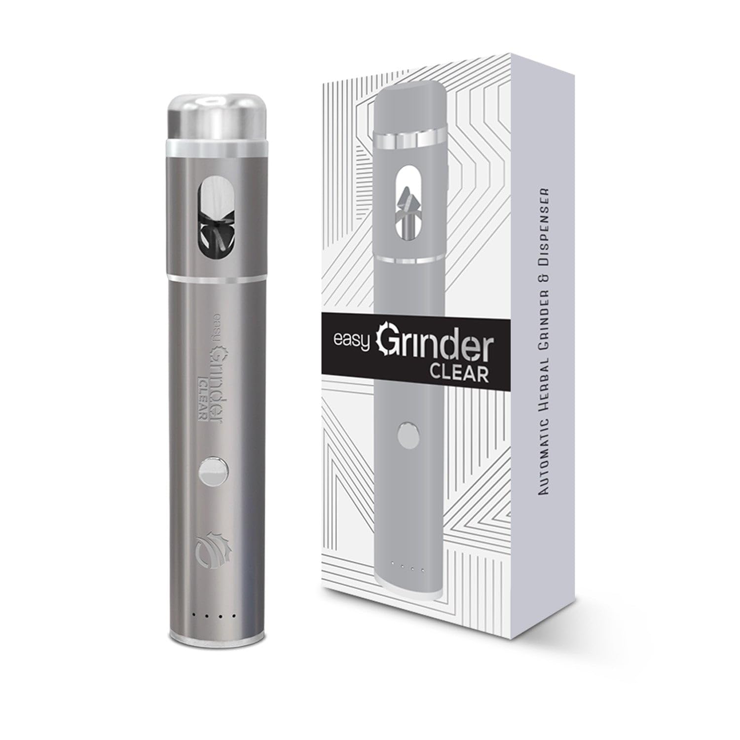 Premium Clear Glass Electric Herb Grinder with Stainless Steel Blades & Pollen Catcher - Perfect for Coffee, Spices, and Herbs - Ideal for Home Kitchens, Coffee Shops, and Baking Enthusiasts