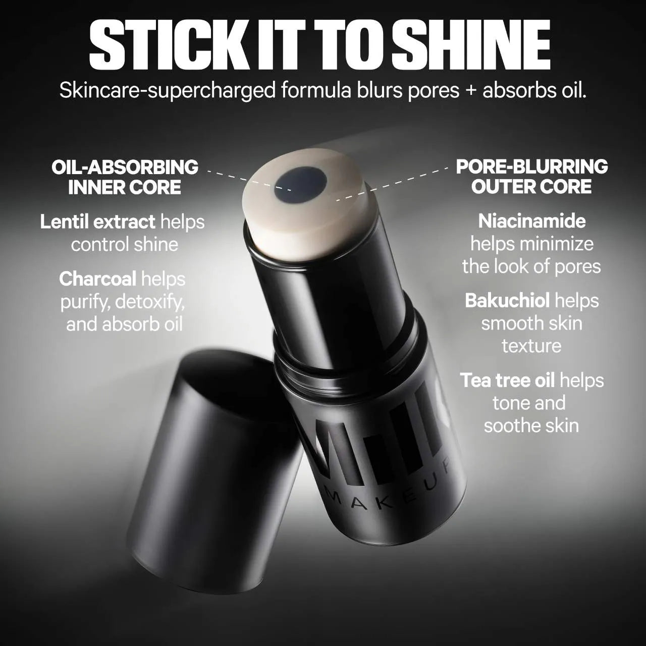 MILK MAKEUP Pore Eclipse Mattifying & Blurring Primer Stick - Non-Comedogenic, Oil-Free, Vegan - Perfect for Oily Skin & Flawless Makeup Application