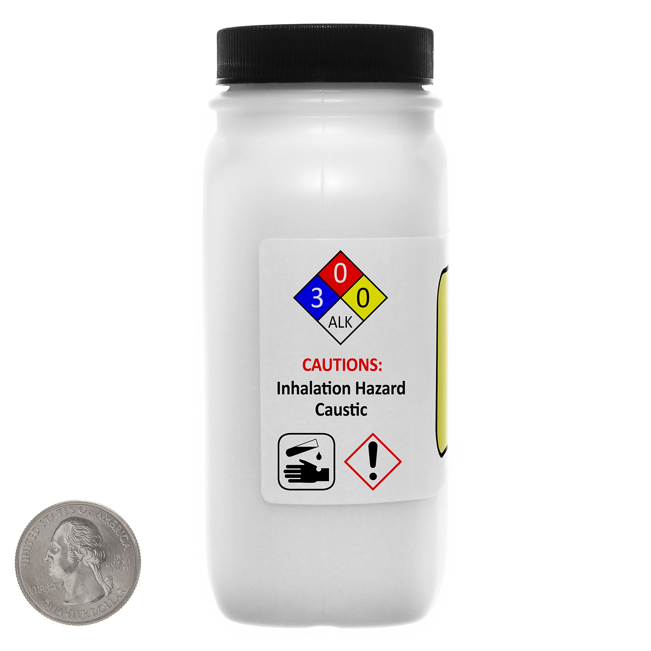99.9% Pure Calcium Hydroxide [Ca(OH)2] ACS Grade Powder - 8 Oz (Two Space-Saver Bottles) for Food Preparation, Water Treatment & Chemical Labs