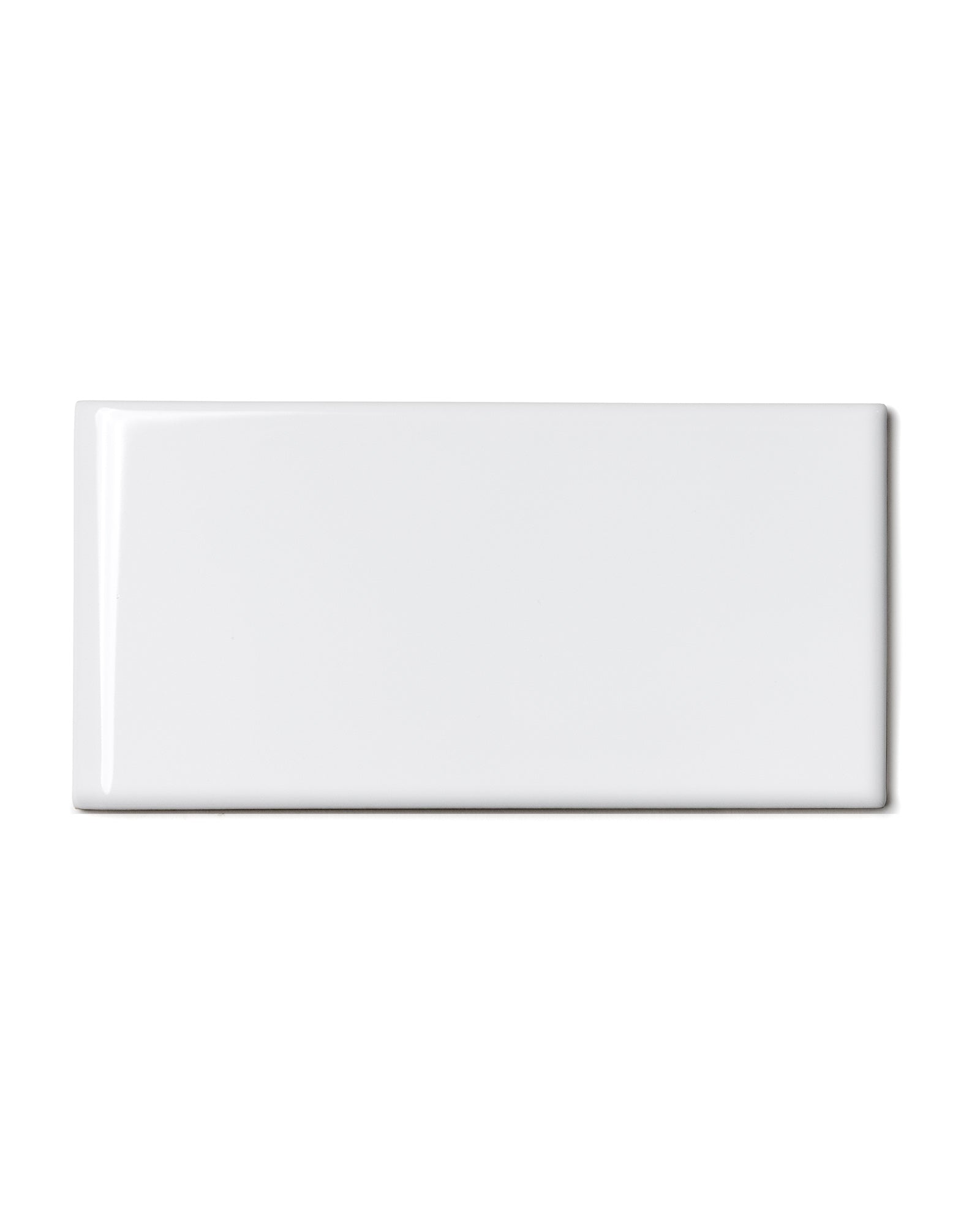 Kakel Victoria 7.5 x 15 cm White Bullnose Short Side Tile - Perfect for Bathroom Backsplash and Kitchen Edging