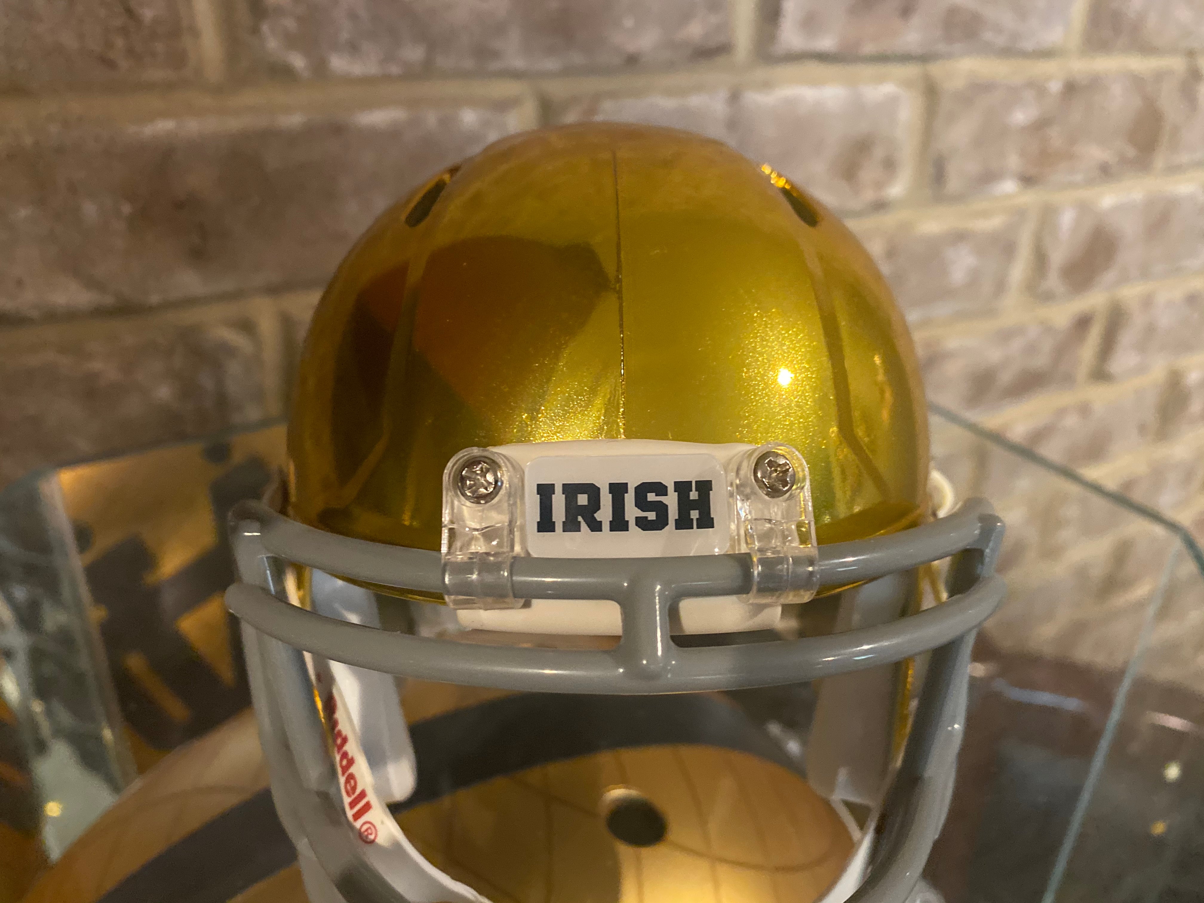 Notre Dame 2021 Shamrock Series Chicago HYDROFX Riddell Speed Mini Helmet - Collectible Football Memorabilia for Fans & Sports Enthusiasts - Perfect for Display, Gifts, and Game Day Decor