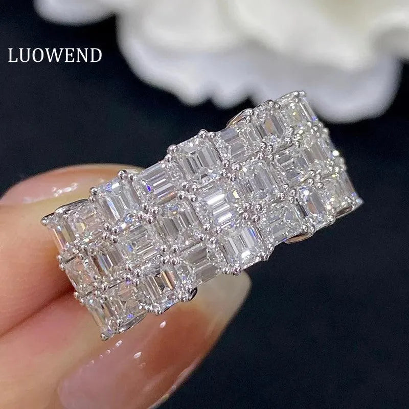 18K White Gold Diamond Ring for Women - 3.57 Carat Natural Diamond Engagement Ring, Luxury Wedding Band, Custom Jewelry | Perfect for Proposals, Anniversaries & Special Occasions