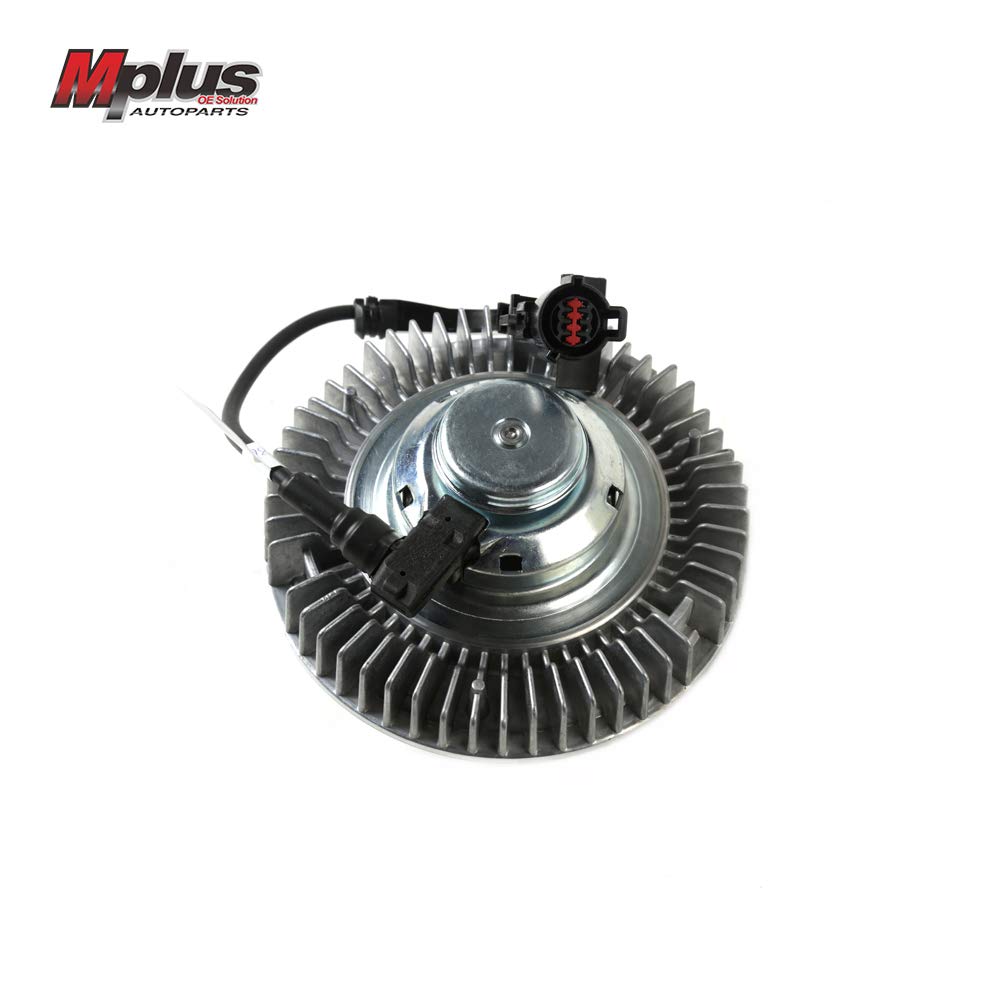 MPLUS Electric Radiator Cooling Fan Clutch Replacement for Ford E-350 Club Wagon 2004-2005, E-350 Super Duty 2004-2010, Excursion 2003-2005, F250 F350 Super Duty 6.0L OHV 2003-2007 - Perfect for Engine Cooling & Overheating Prevention in Heavy-Duty Trucks & SUVs