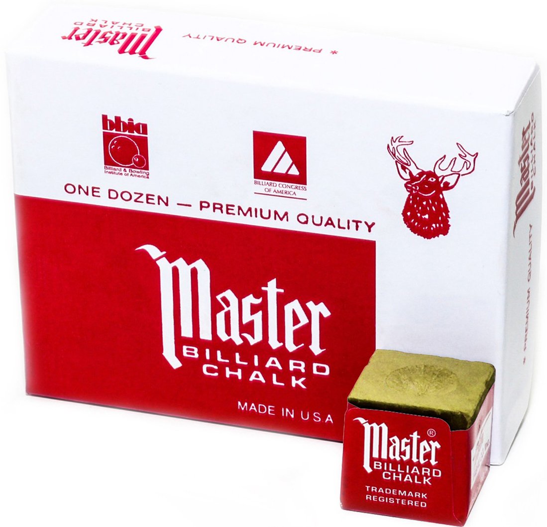 Premium Billiard Chalk Box - 12 Cubes for Pool Cues | Perfect for Professional & Home Game Rooms, Bars, and Billiard Clubs